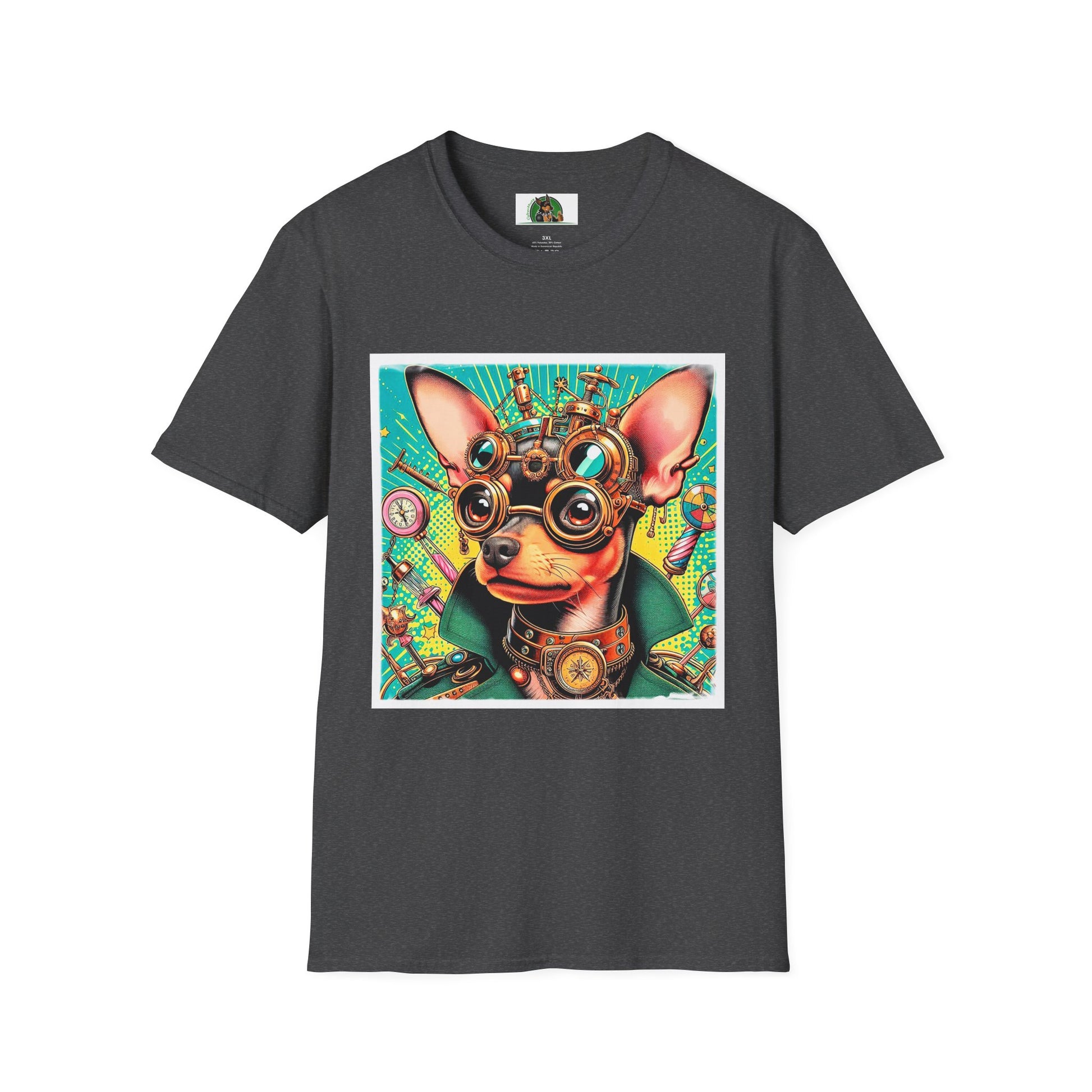 Min Pin T-Shirt cool dude T-Shirt Printify XS Dark Heather