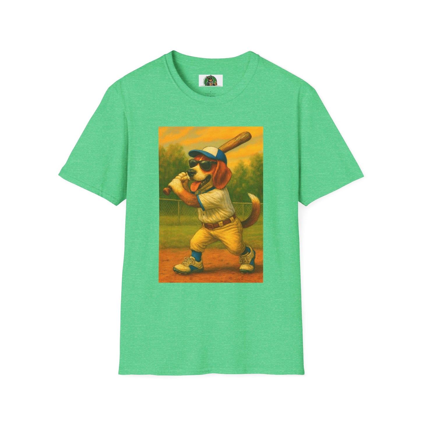 Sports Beagle Baseball T-Shirt T-Shirt Printify S Heather Irish Green