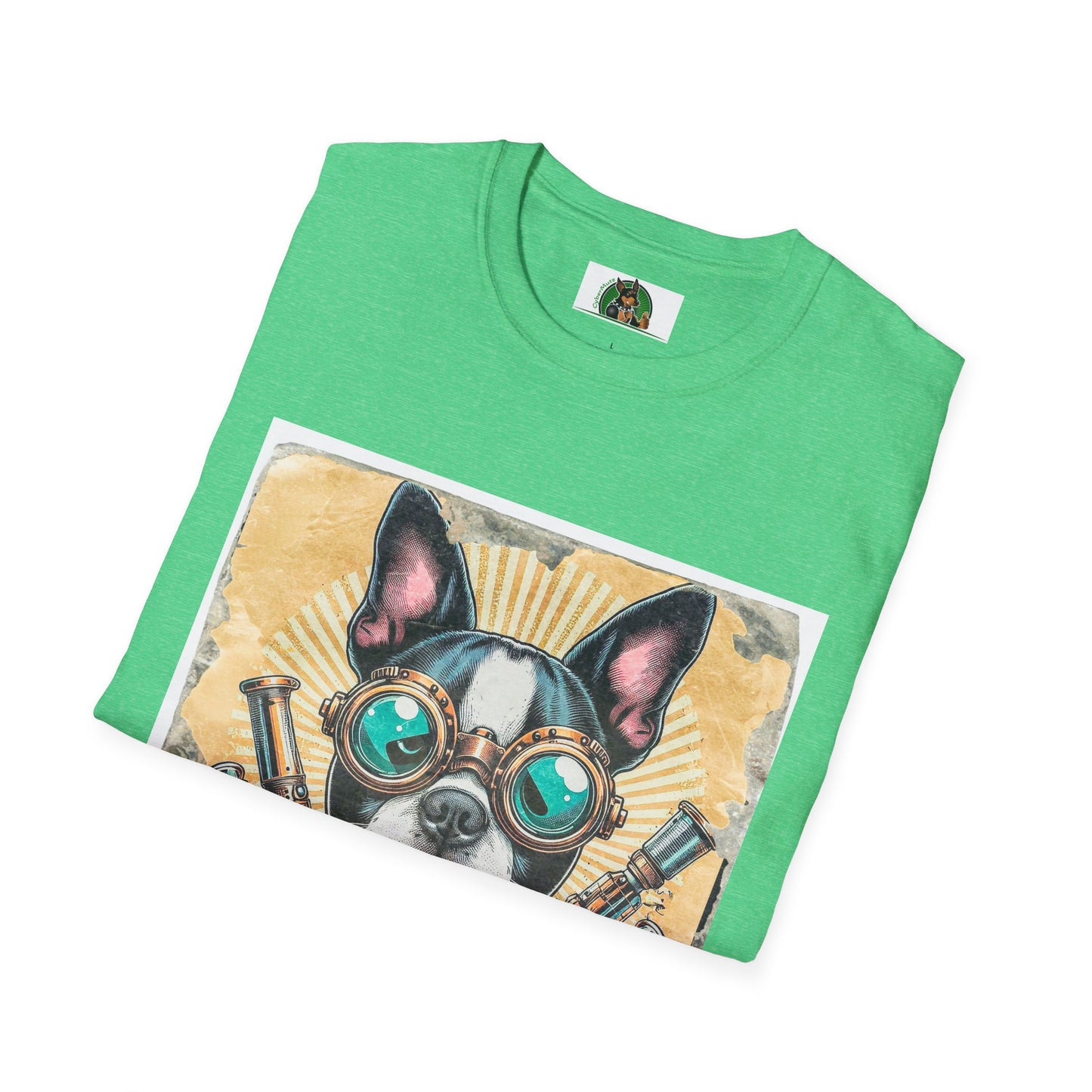 Boston Terrier Steampunk Dog Shirt T-Shirt Printify   