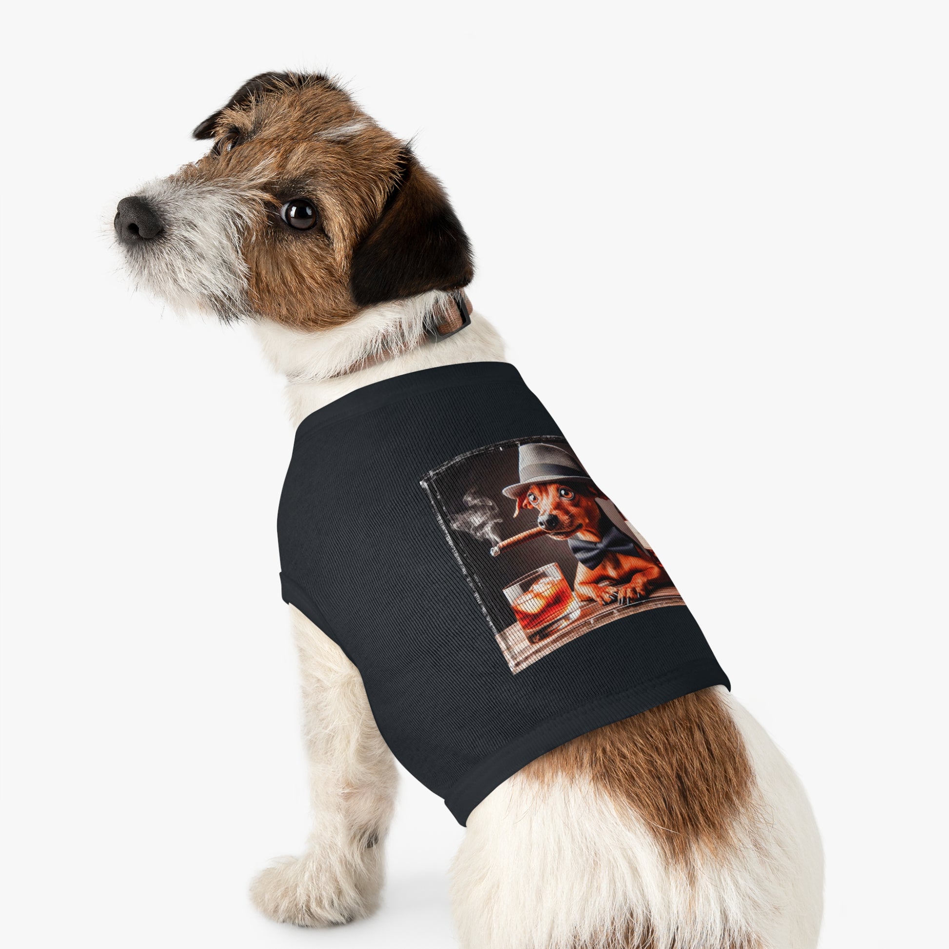 Min Pin Tank Tops puppy smoking Pets Printify