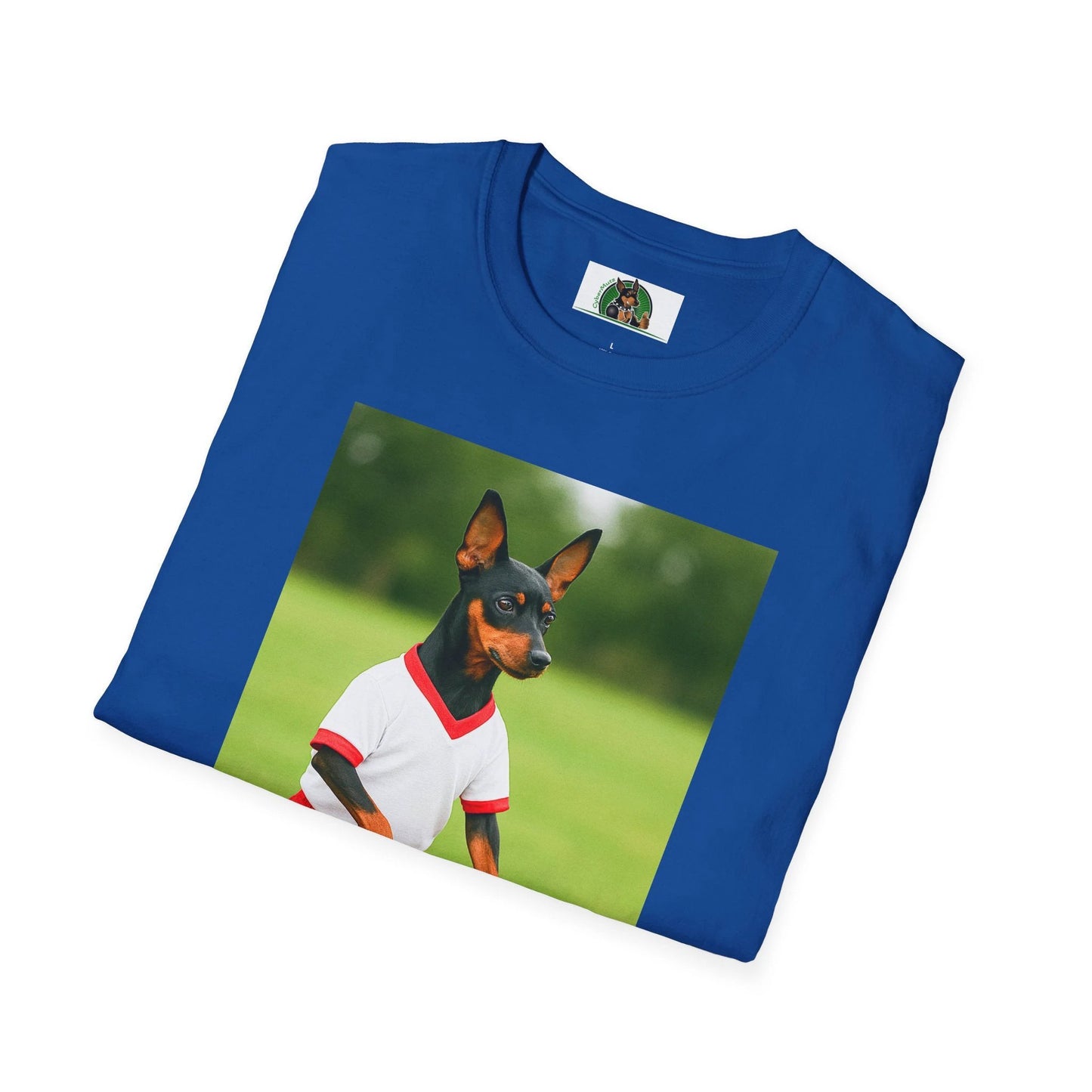 Miniature Pinscher 'Min Pin Golf Tee' T-Shirt — Sports Dog Lover Golf Shirt T-Shirt Printify
