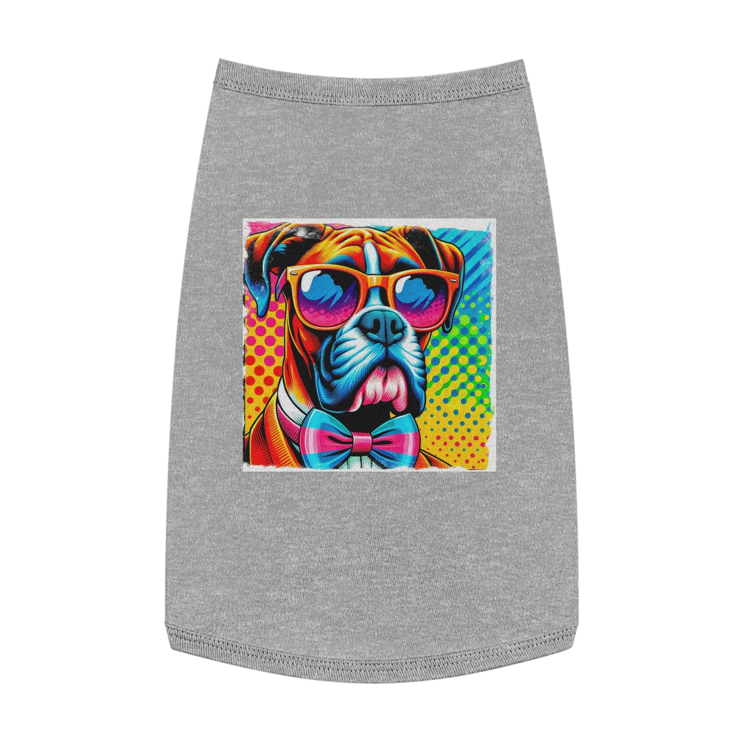 Pet Tank Top Boxer Pop Art Pets Printify L Heather 