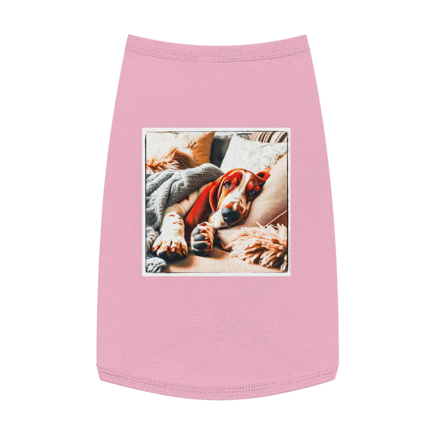 Pet Tank Top Basset Hound Pets Printify L Pink 