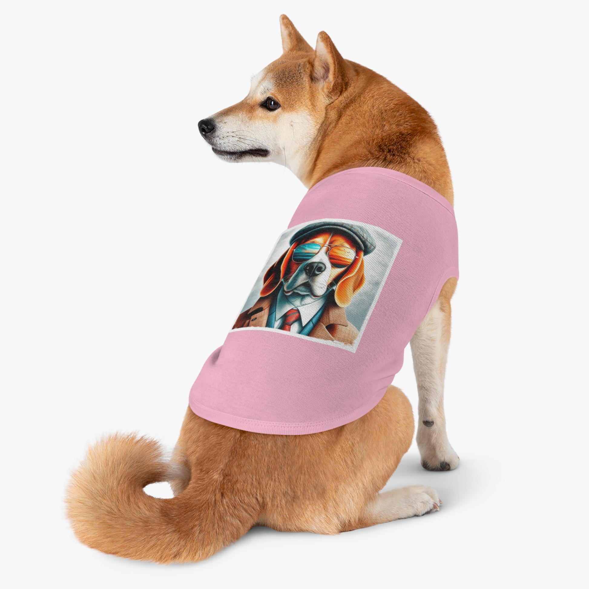 Pet Tank Top Beagle Dog Wearing Jacket And Hat Pets Printify   