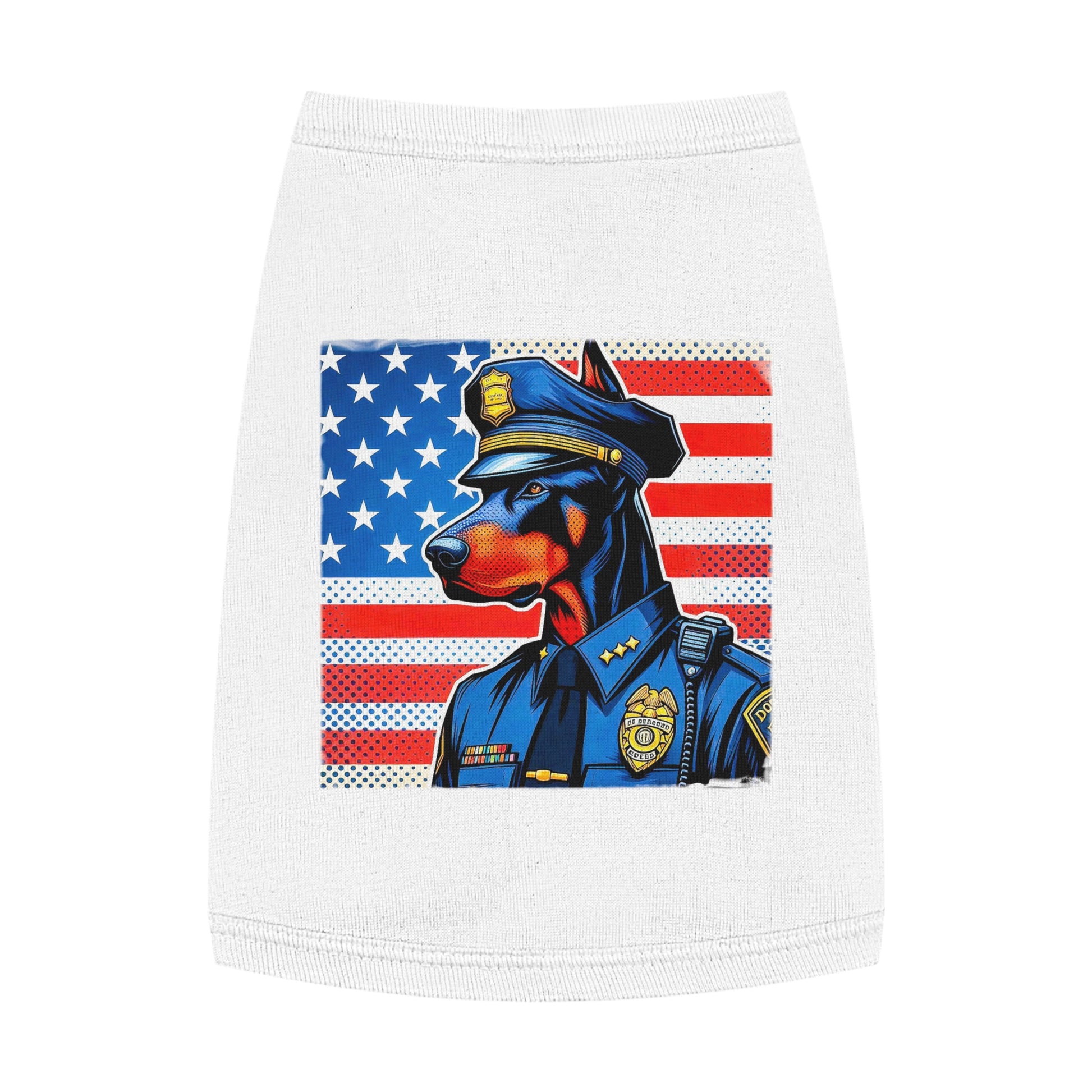 Pet Tank Top Doberman war cop t shirt Pets Printify