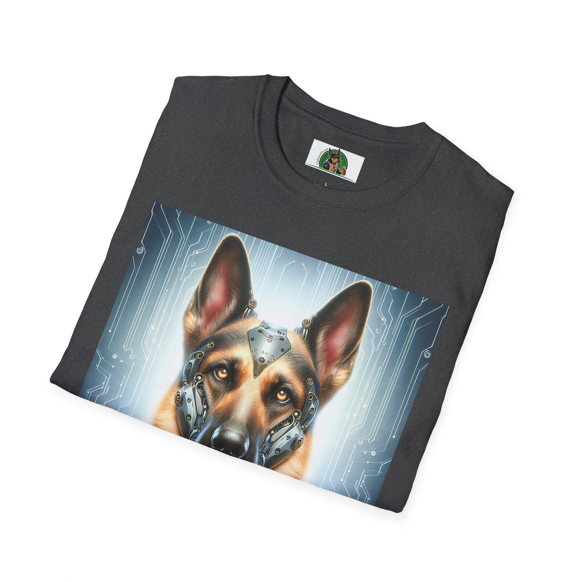 German Shepherd metal man T-Shirt Printify