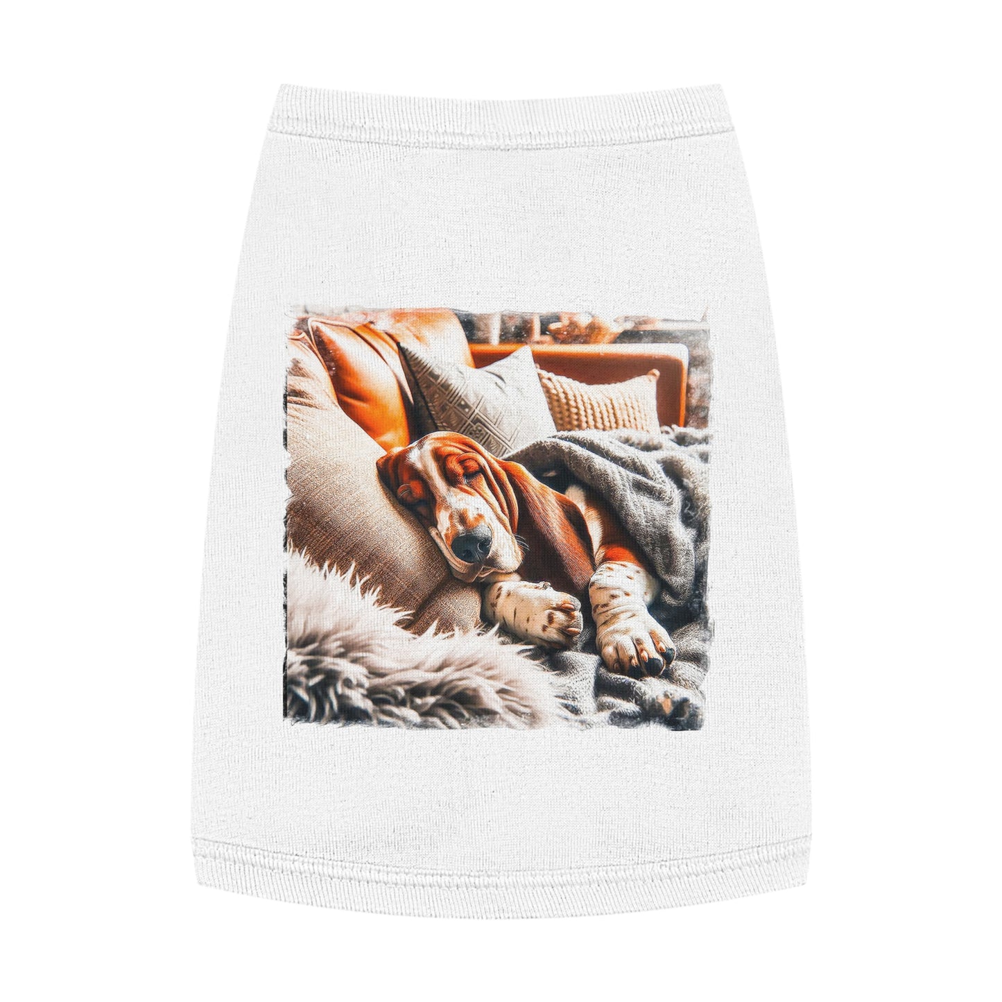 Pet Tank Top Basset Hound Pets Printify M White