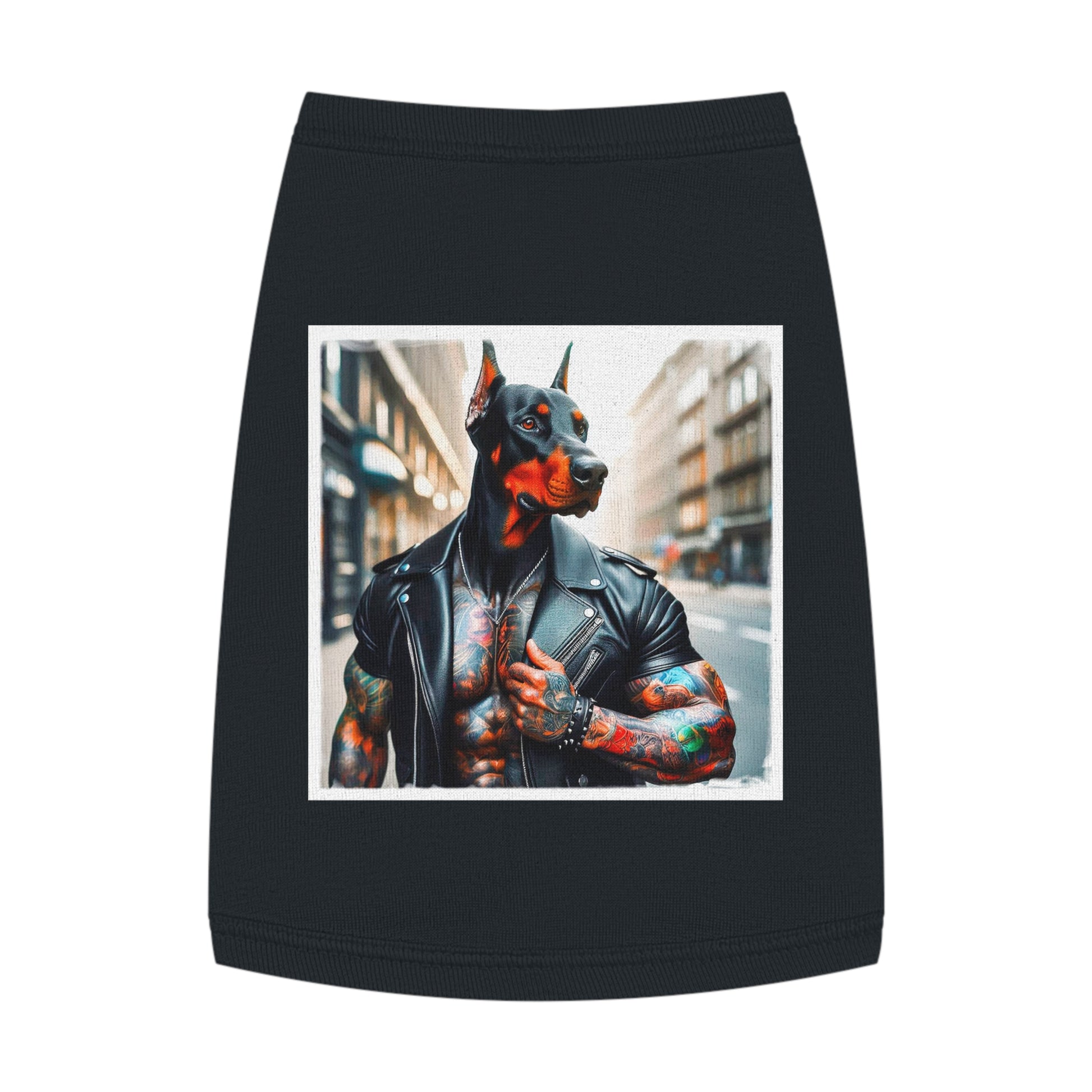 Pet Tank Top Doberman tough dude t shirt Pets Printify M Black