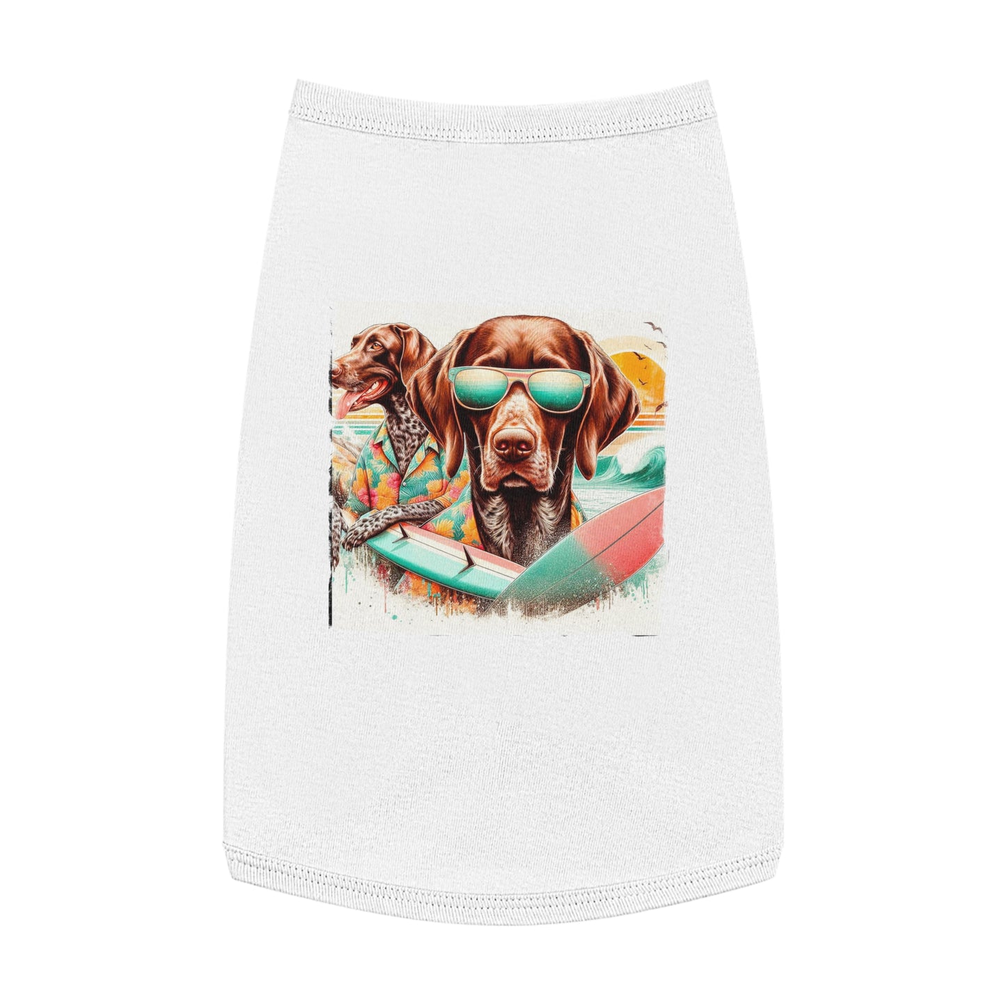 Pet Tank Top German Shorthaired Pointer Pets Printify L White 