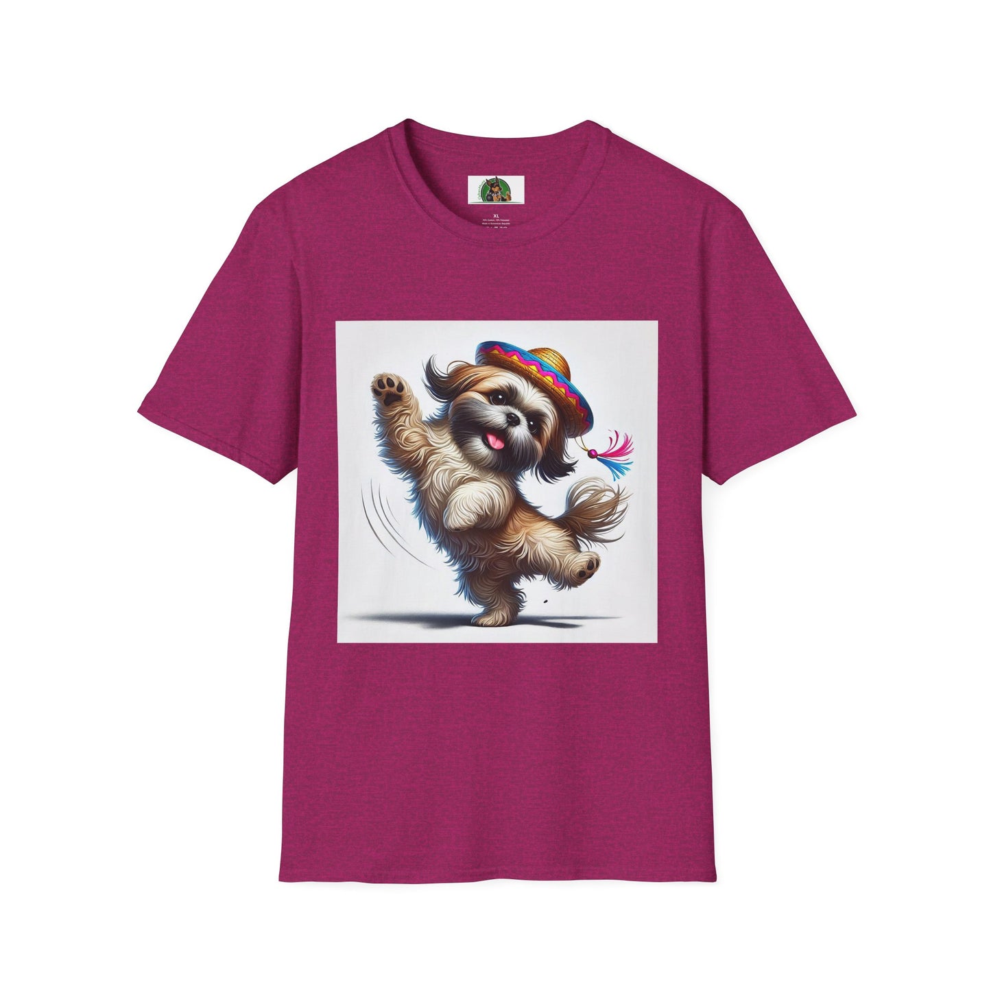 Dancing Shih Tzu T-Shirt T-Shirt Printify S Antique Heliconia