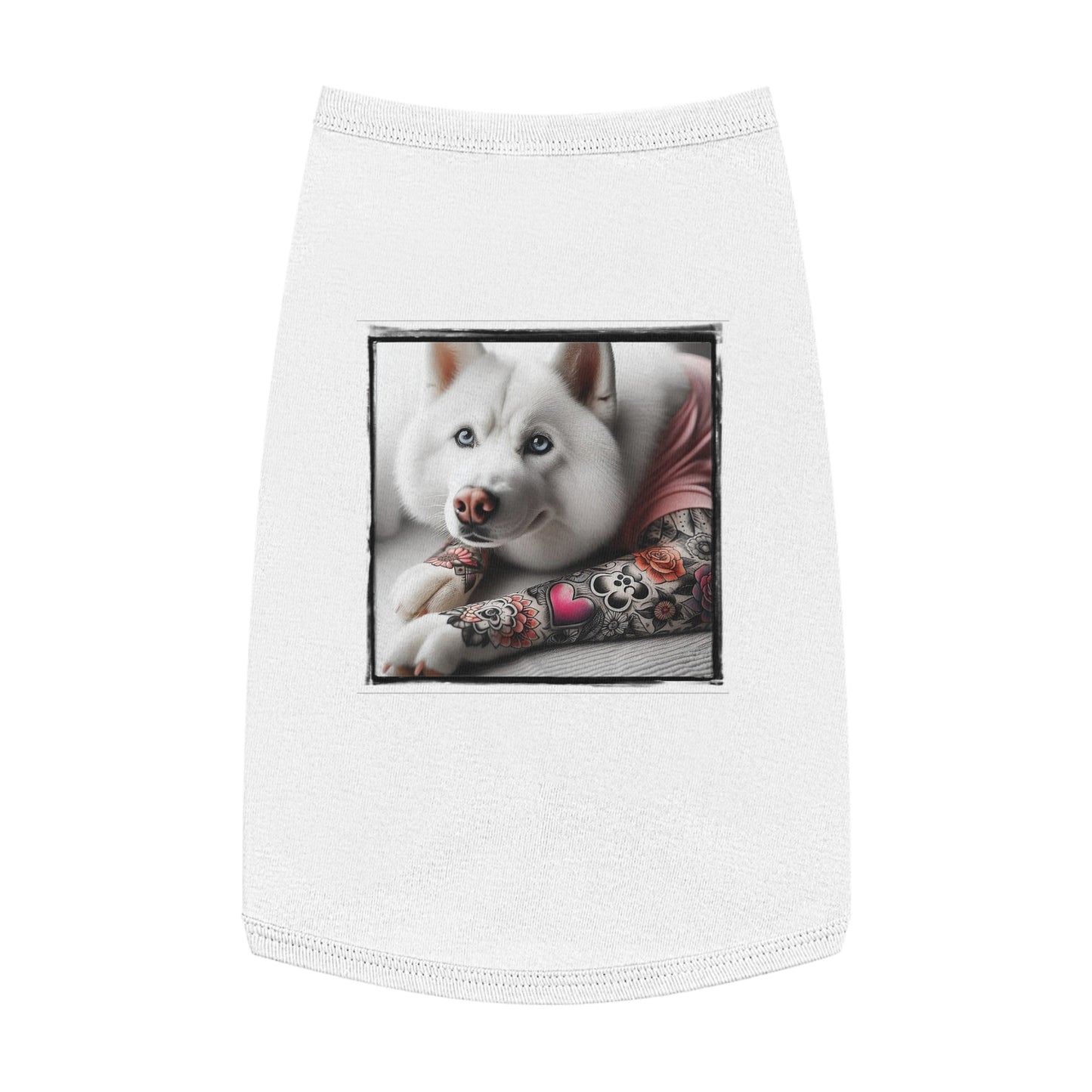 Pet Tank Top Husky Pets Printify L White 