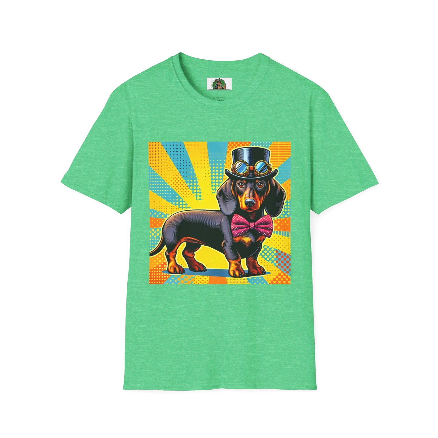 Dachshund T-Shirt Printify Heather Irish Green S 