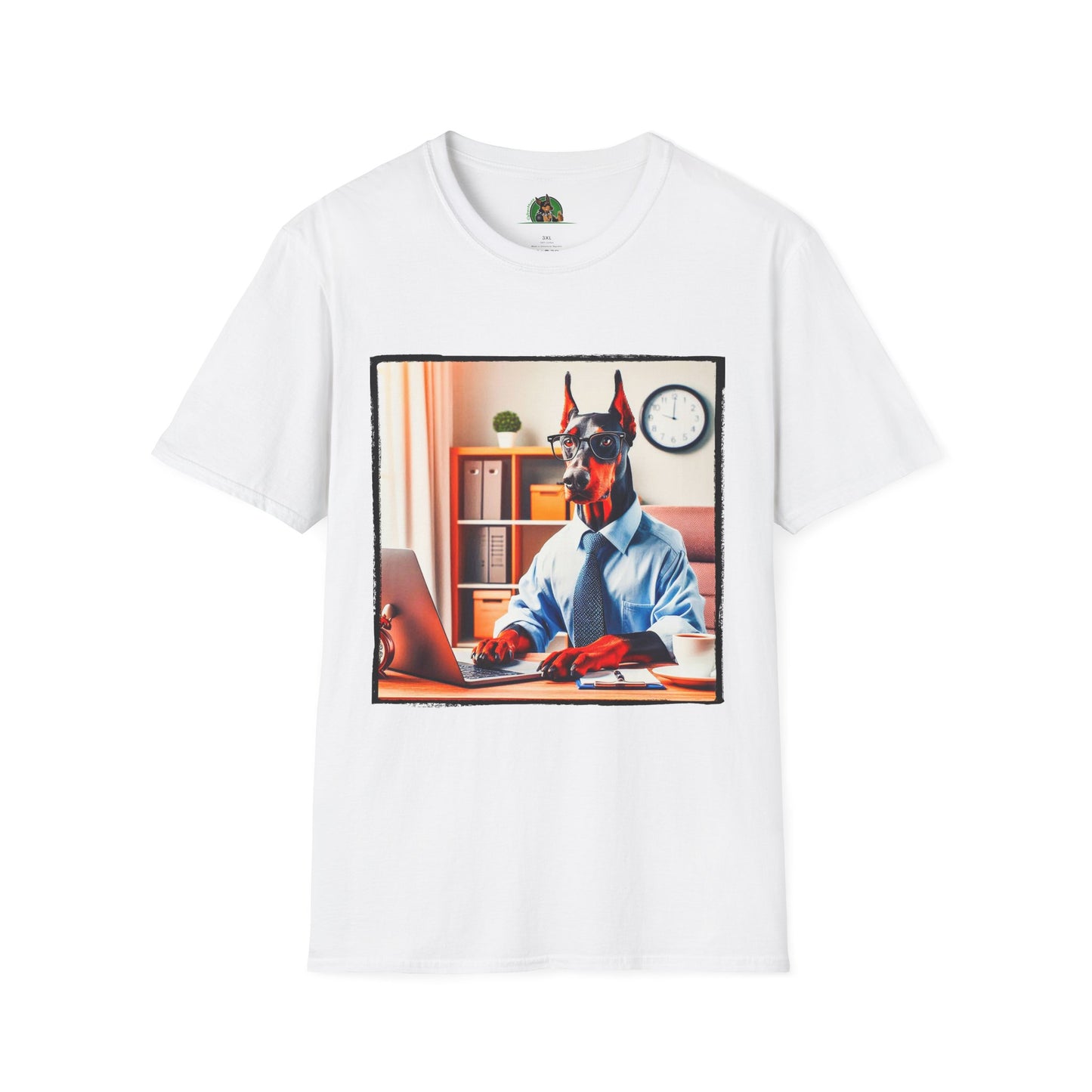 Doberman T-Shirt Printify XS White