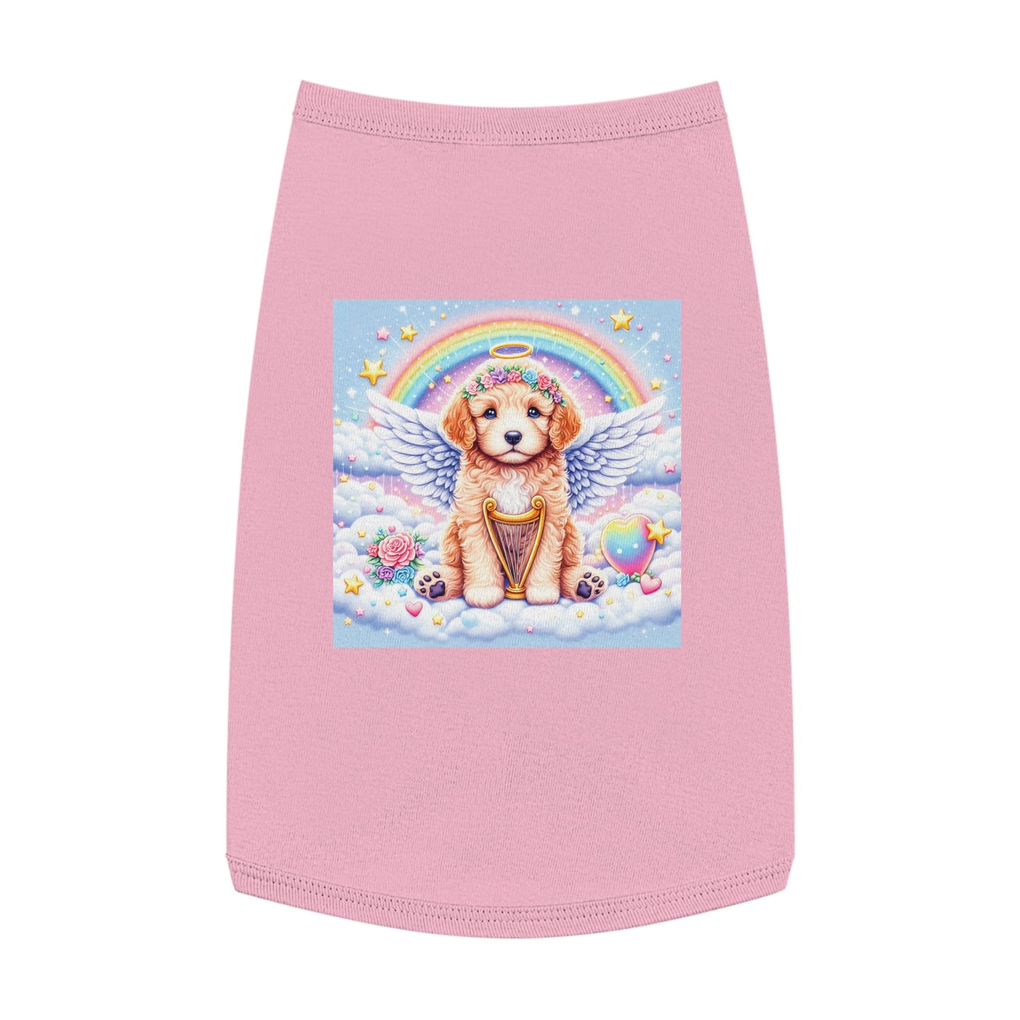 Pet Tank Golden Doodle Pets Printify L Pink