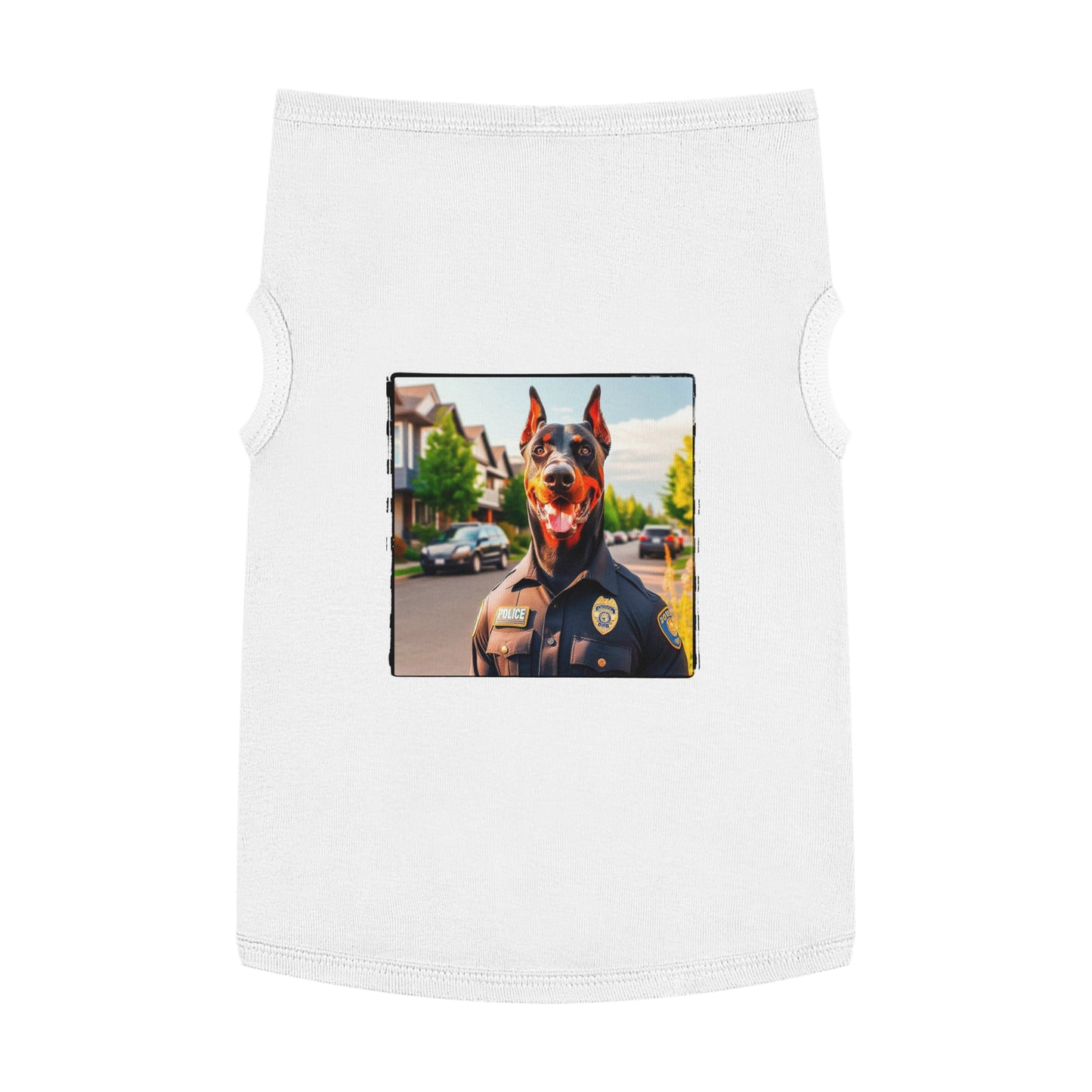 Pet Tank Top Doberman Pets Printify XL White