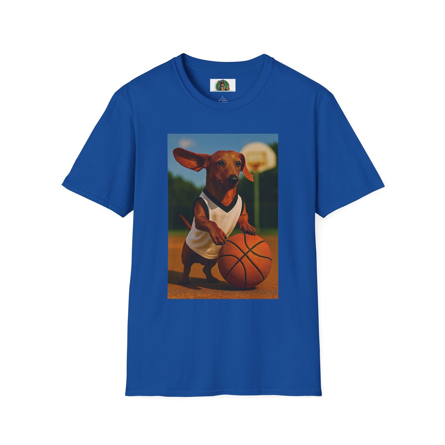 Sports Dachshund Basketball T-Shirt T-Shirt Printify Royal XS