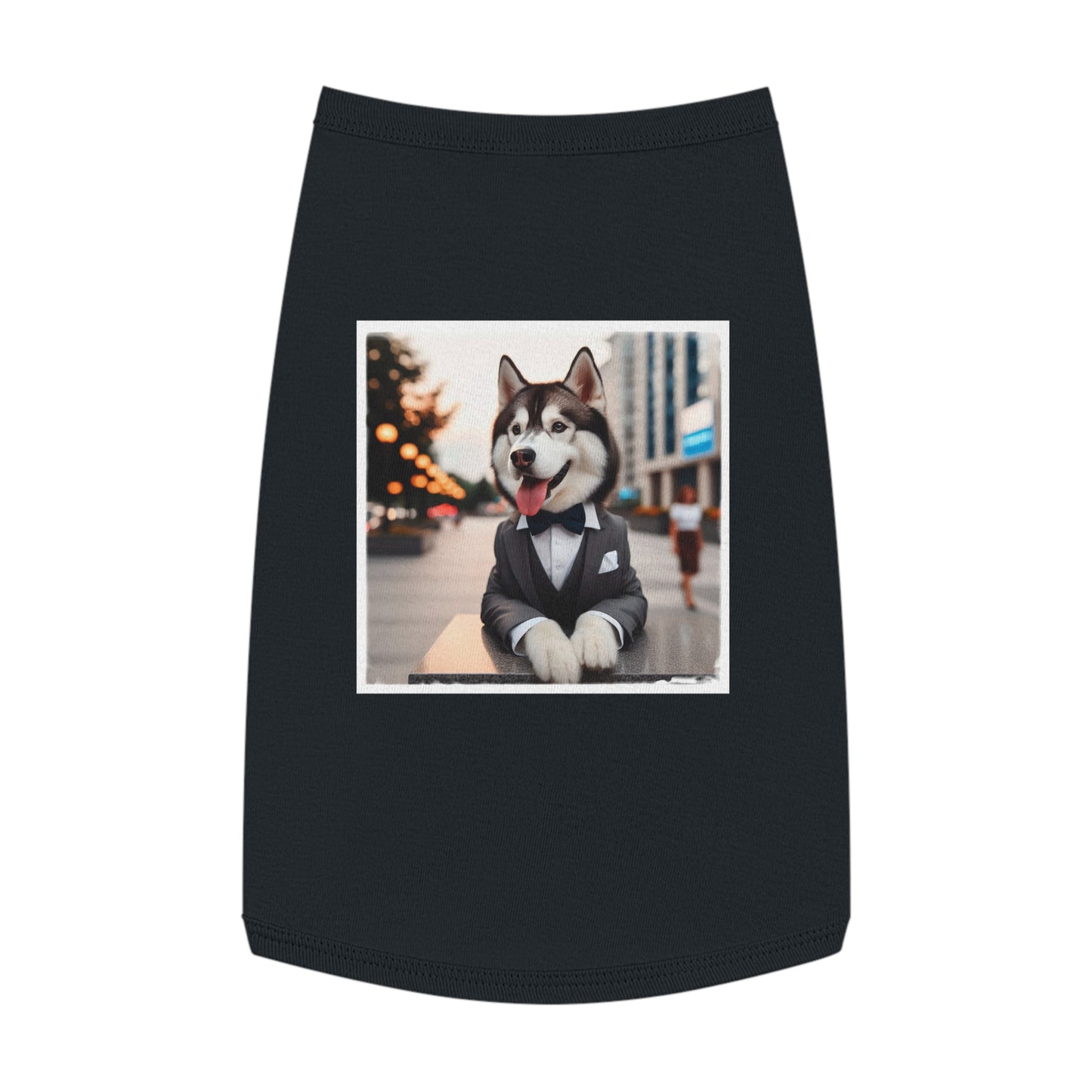 Pet Tank Top Husky Pets Printify L Black