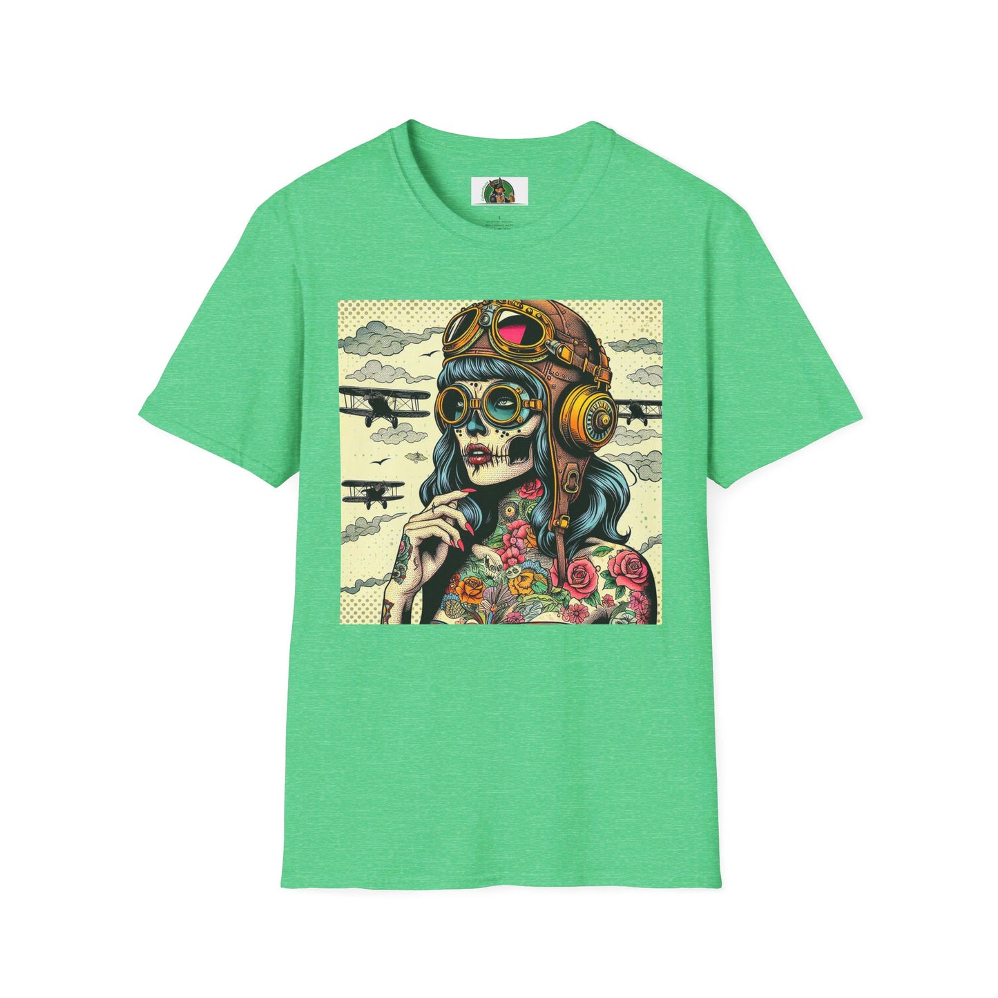 Zombie Girl T-Shirt Printify S Heather Irish Green 