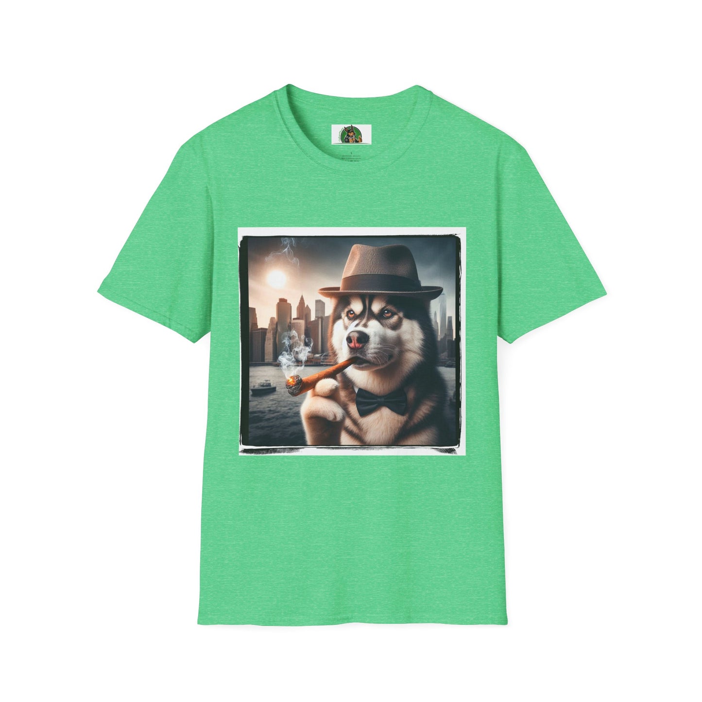 Husky T-Shirt Printify S Heather Irish Green 