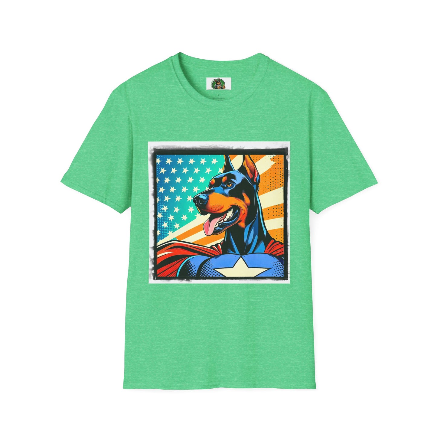 Doberman T-Shirt Printify S Heather Irish Green 