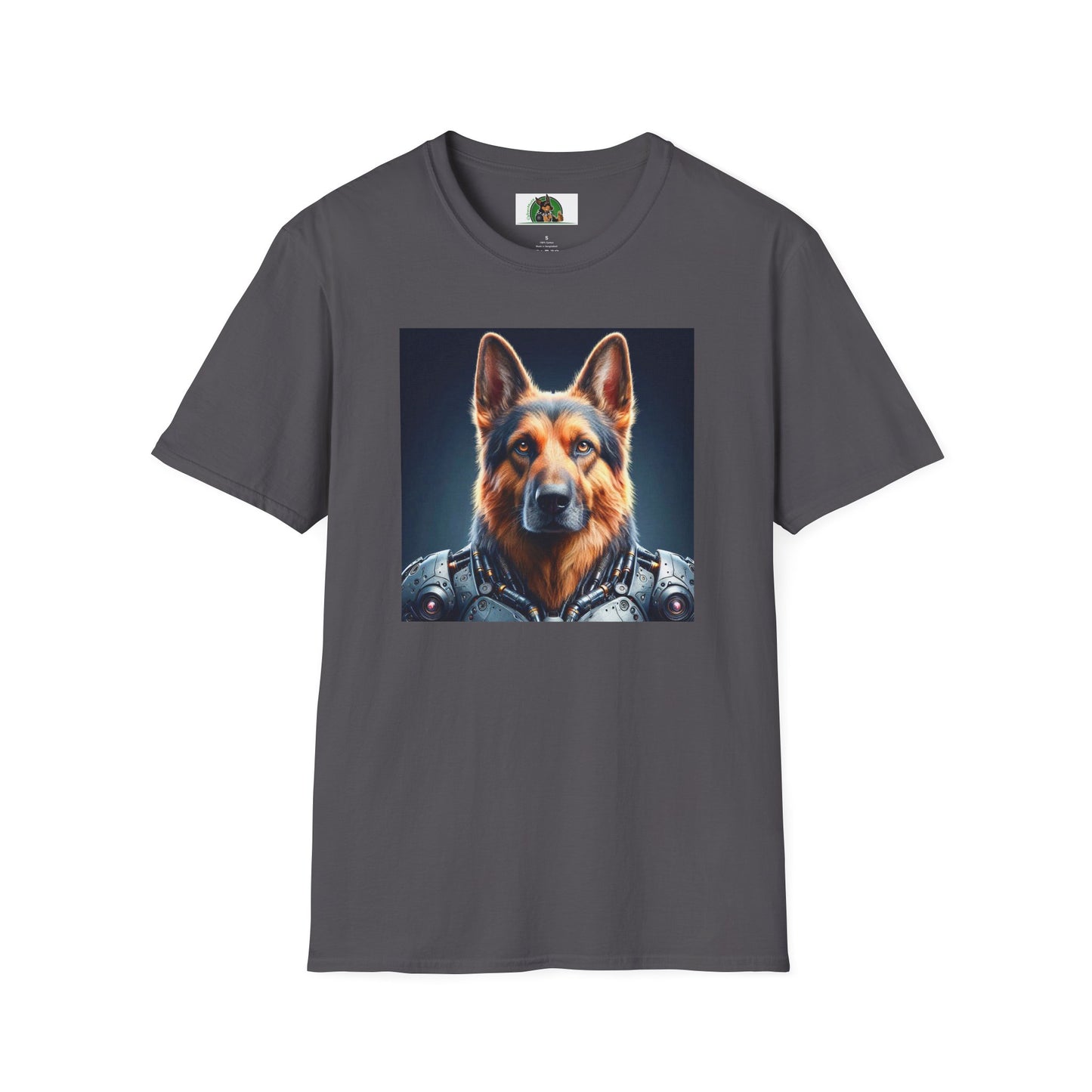 German Shepherd metal warrior shirt T-Shirt Printify Charcoal S