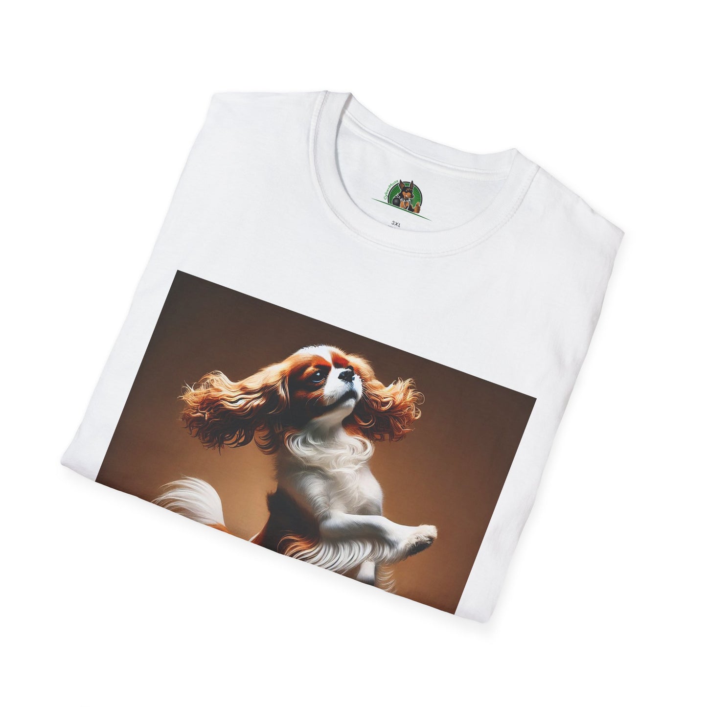 Dog Lover T-Shirt - Dancing Dog Cavalier King Charles Spaniel T-Shirt Printify