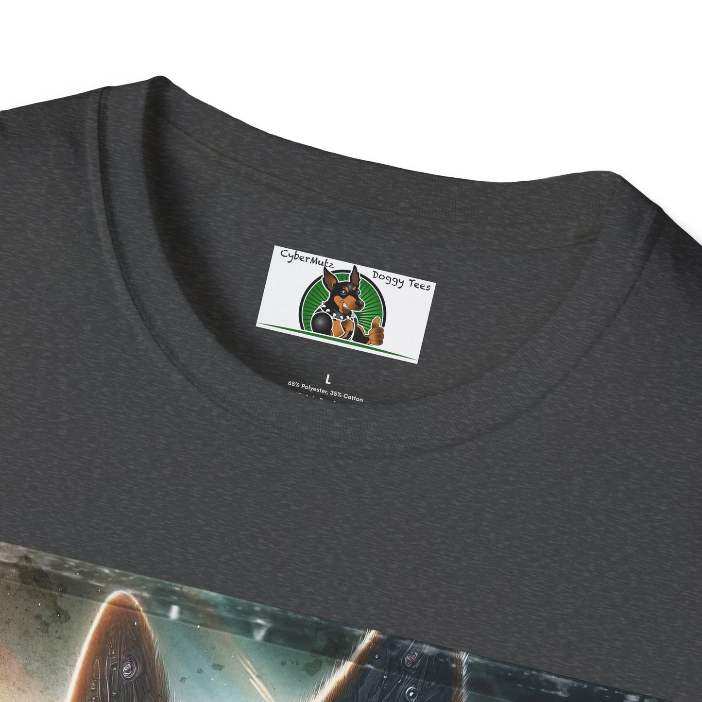 German Shepherd Robotic Dog Unisex Softstyle T-Shirt T-Shirt Printify