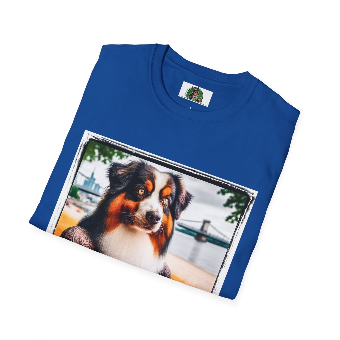 Australian Shepherd Tattooed And Buff T-Shirt Printify