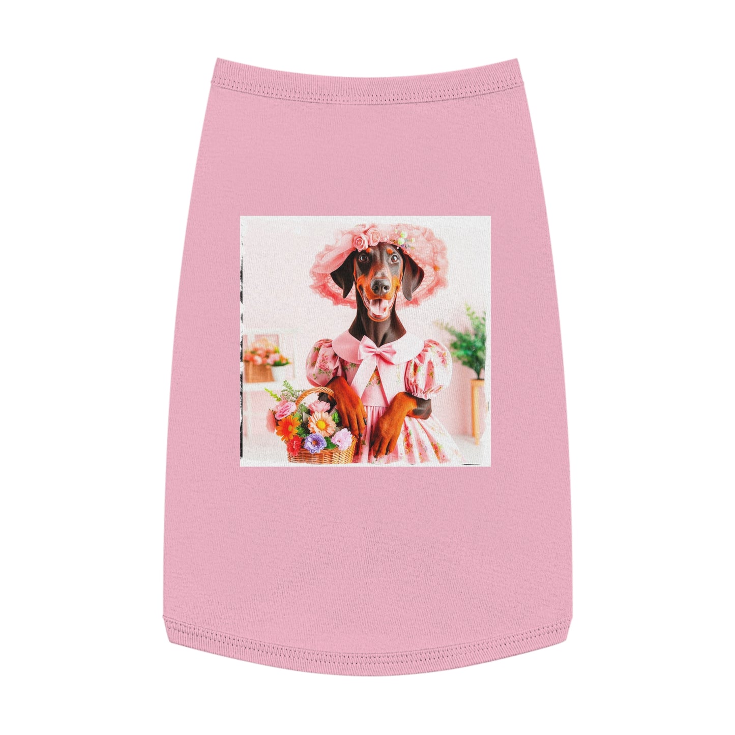 Pet Tank Top Doberman Pets Printify L Pink