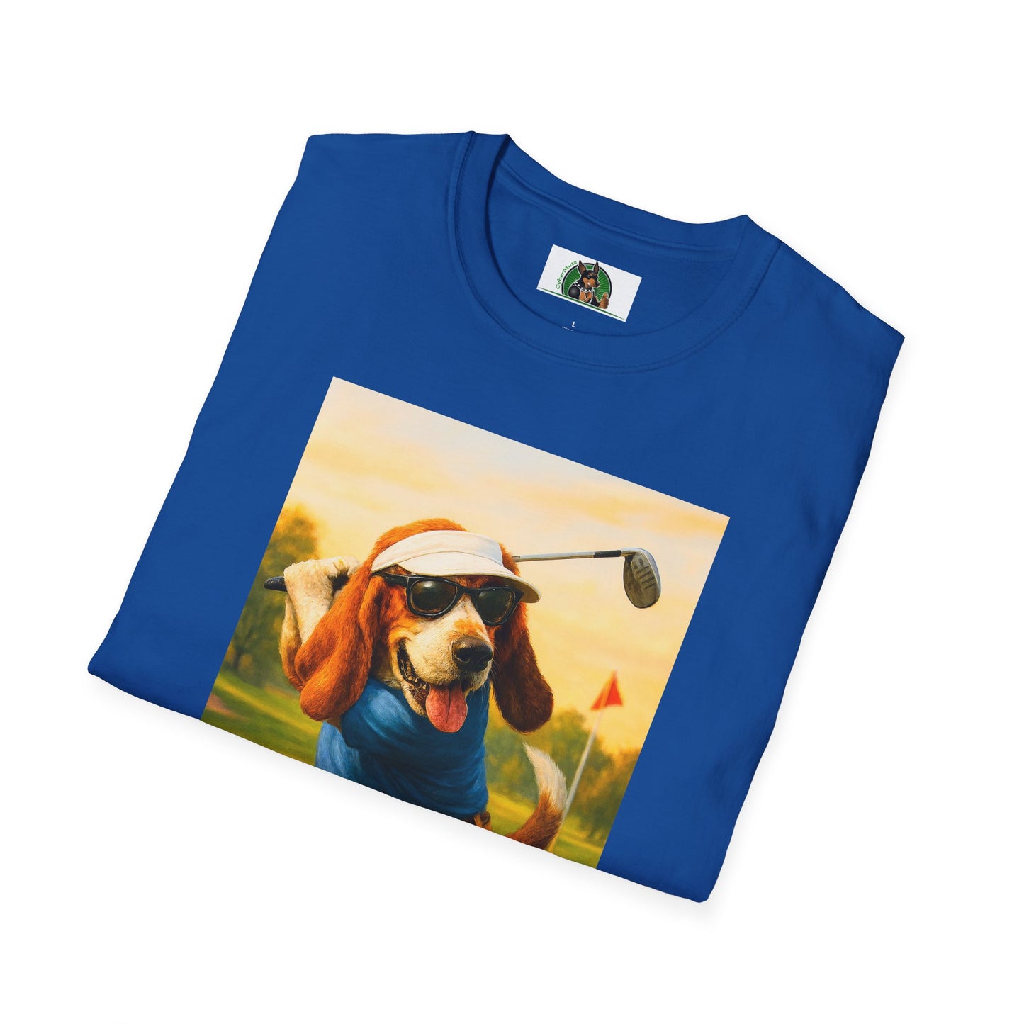 Sports Bassett Hound Dog Golf Unisex T-Shirt T-Shirt Printify