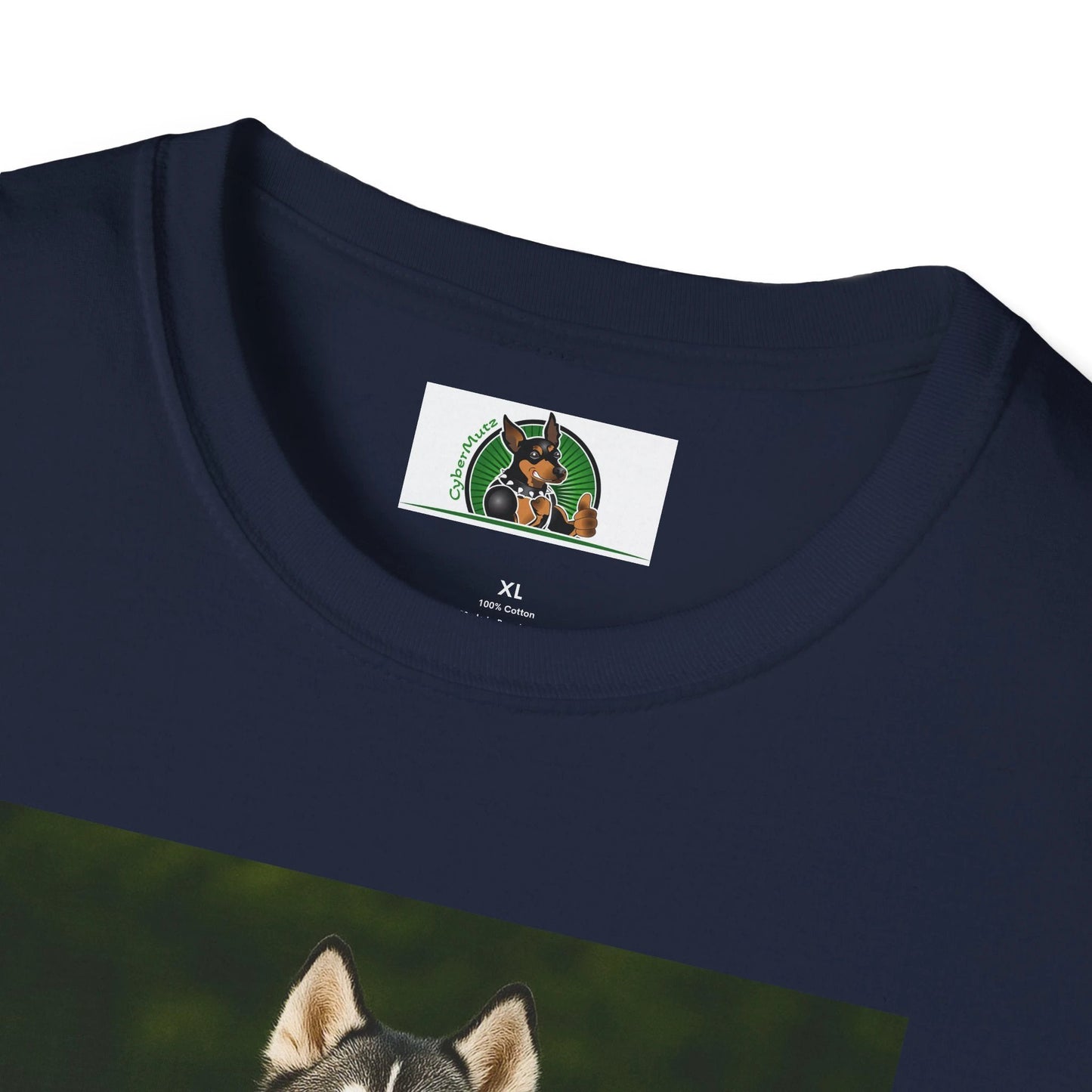 Husky Football T-Shirt — Sports Dog Tee T-Shirt Printify