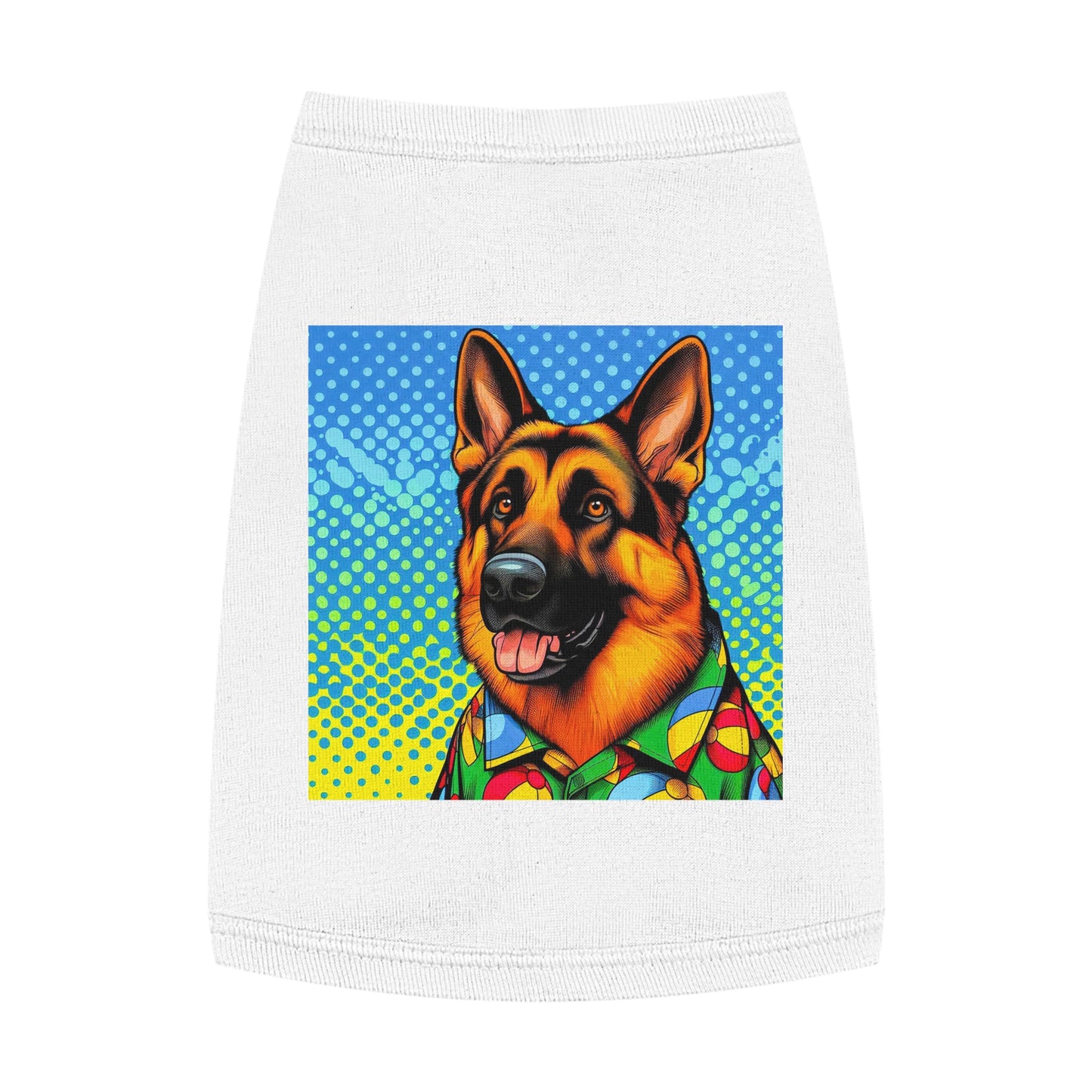 Pet Tank Top Gorman Shepherd fun shirt Pets Printify M White