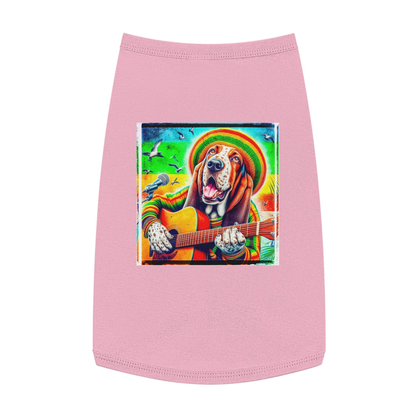 Pet Tank Top Basset Hound Pets Printify L Pink