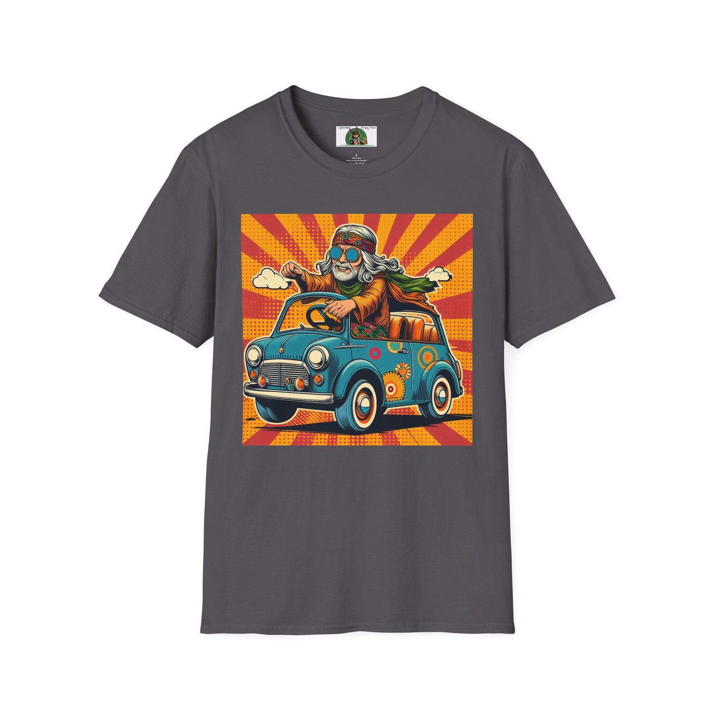 Cool Old Wacky Dude T-Shirt Printify Charcoal S 