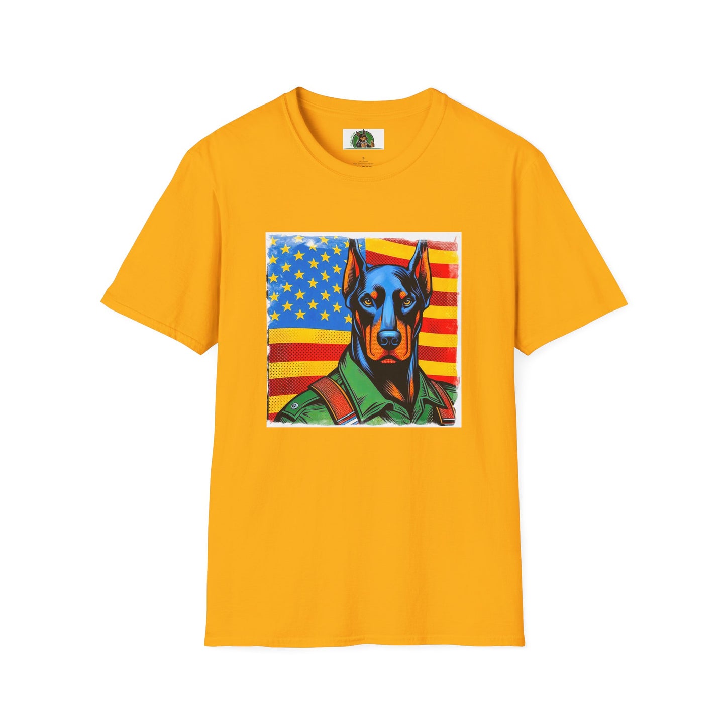 Doberman Air Force hero t shirt T-Shirt Printify S Gold
