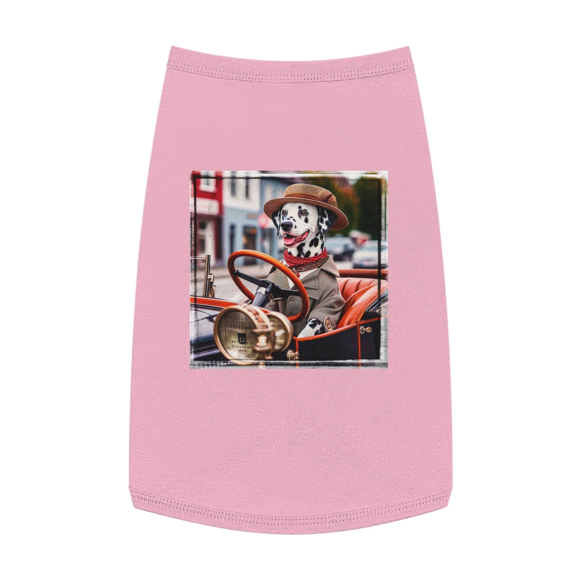 Pet Tank Top Dalmatian roaring 20s t shirt Pets Printify L Pink