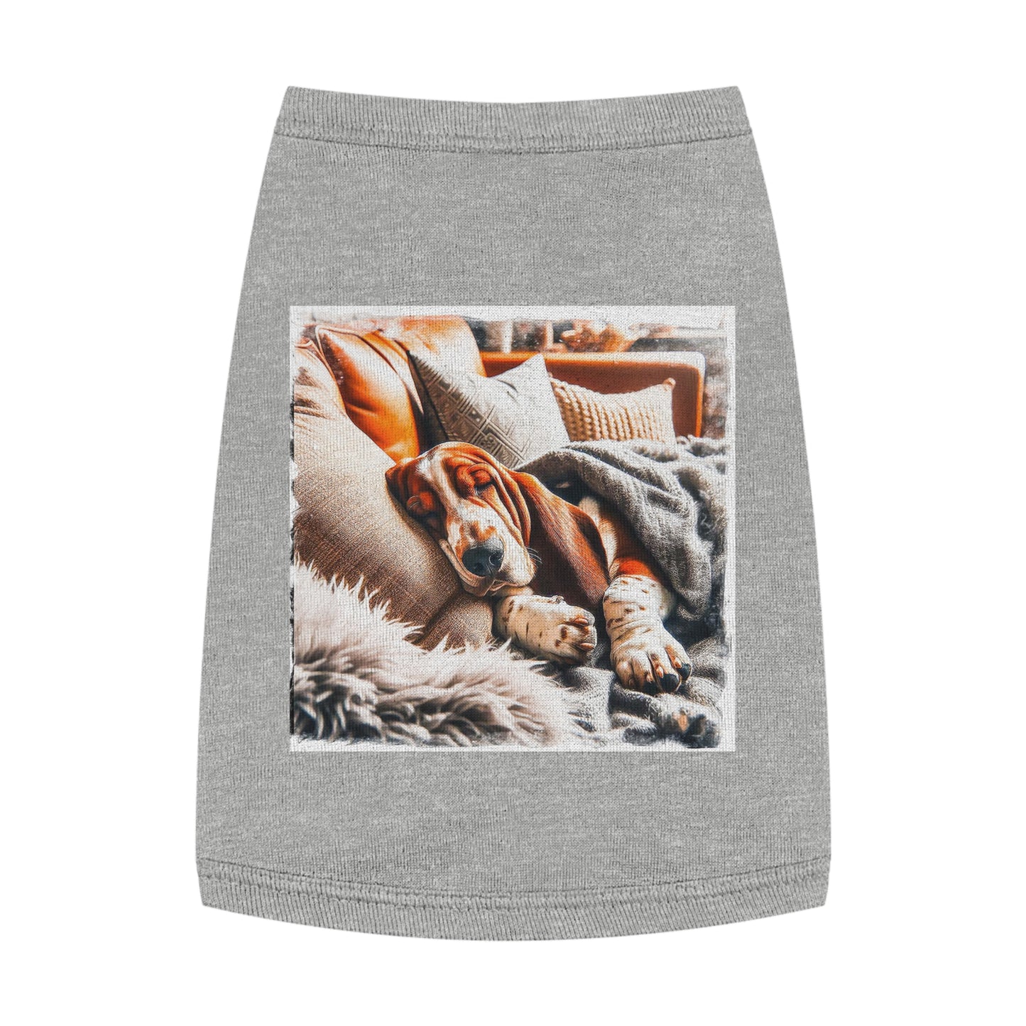 Pet Tank Top Basset Hound Pets Printify M Heather