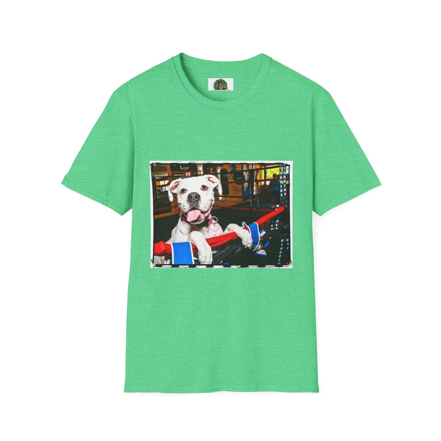 Boxer Dog In Boxing Ring Shirt T-Shirt Printify S Heather Irish Green 