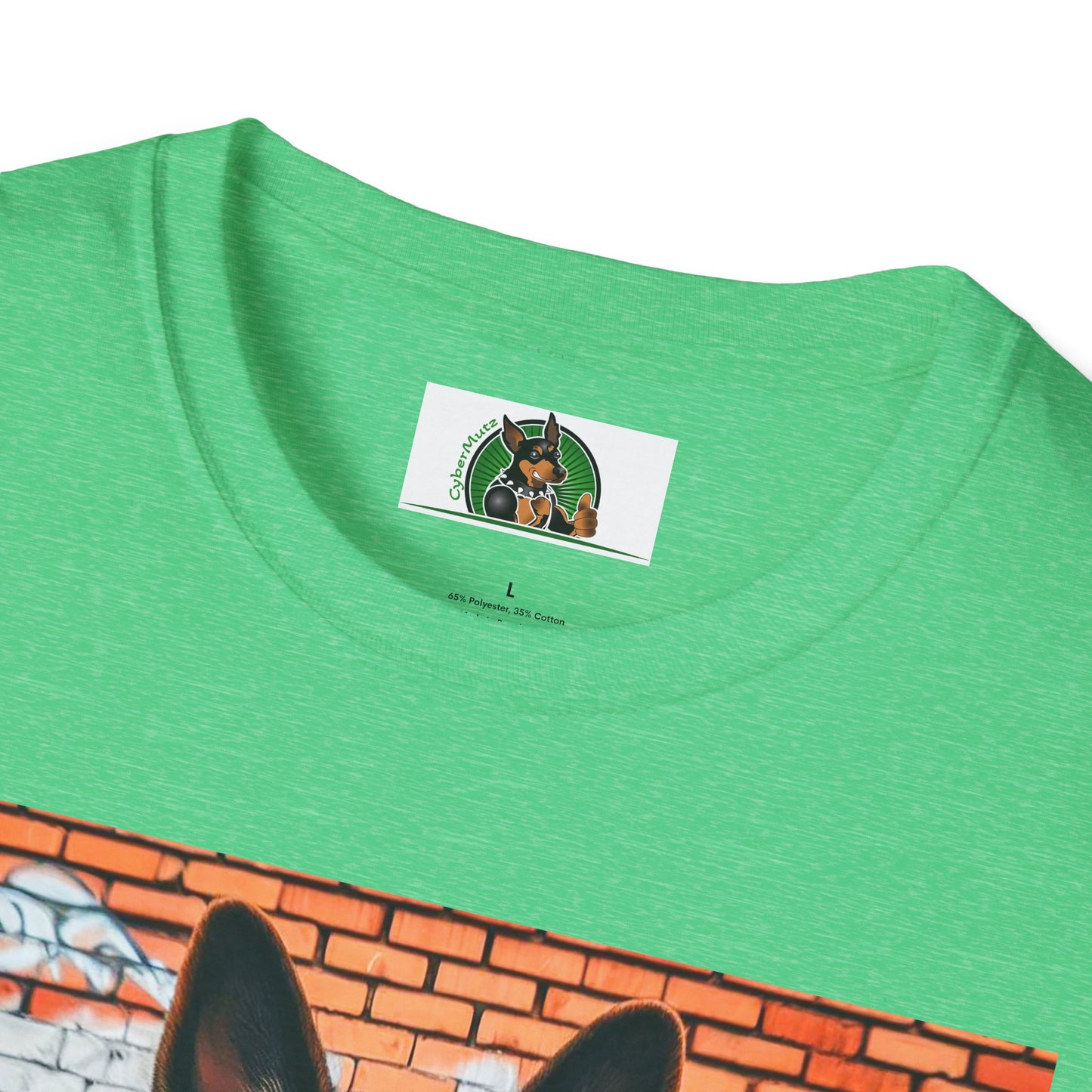 German Shepherd graffiti wall