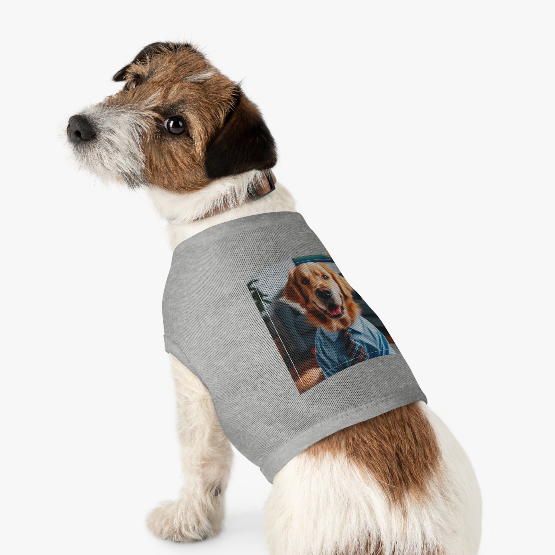 Golden Retriever pet tank top Pets Printify   