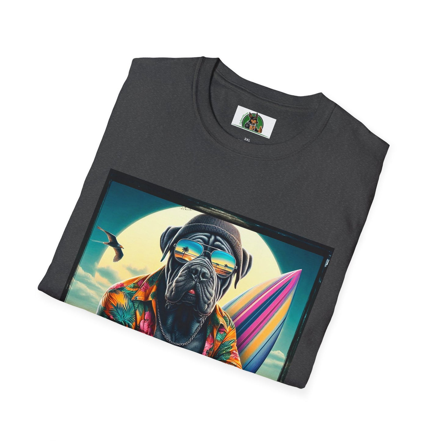 Cane Corso Cool Surfer Dog TShirt T-Shirt Printify