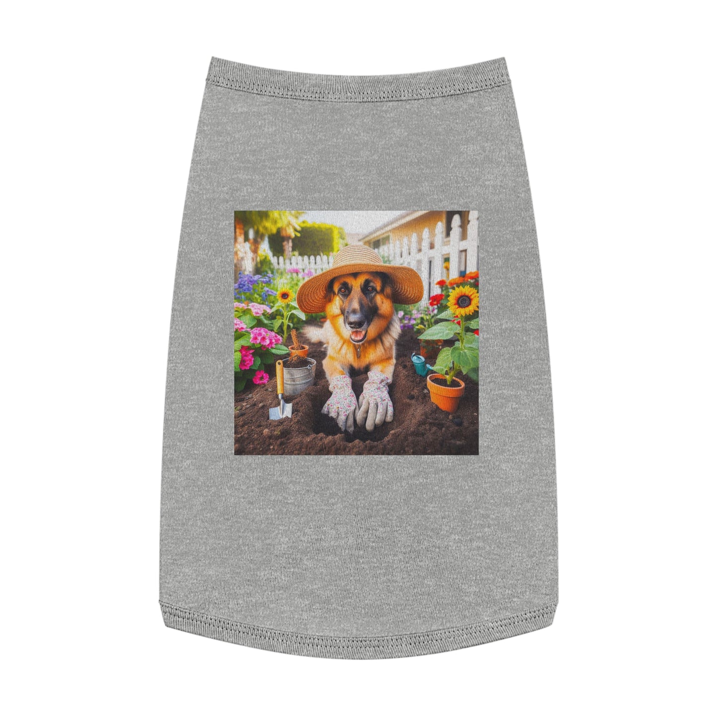 Pet Tank Top German Shepherd Pets Printify L Heather