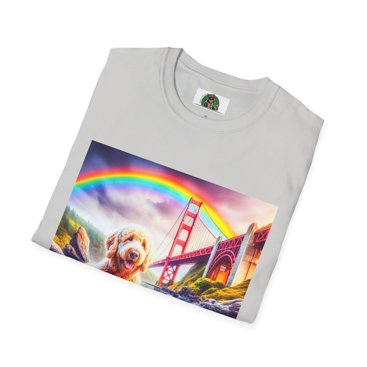 Golden Doodle pretty lake t shirt