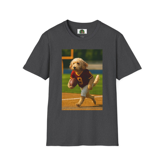 Sports Cockerpoo Football T-Shirt T-Shirt Printify Dark Heather XS