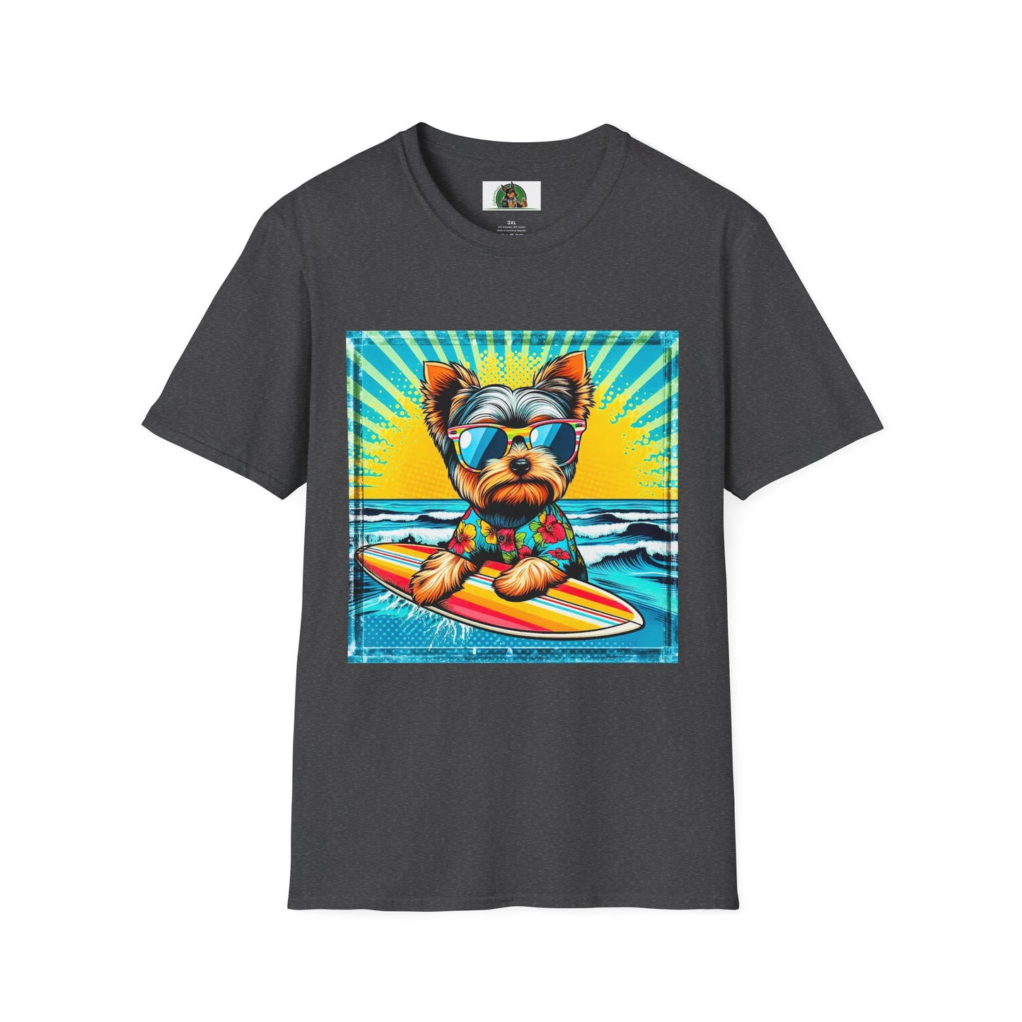 Yorkie pop art cutie shirt T-Shirt Printify XS Dark Heather