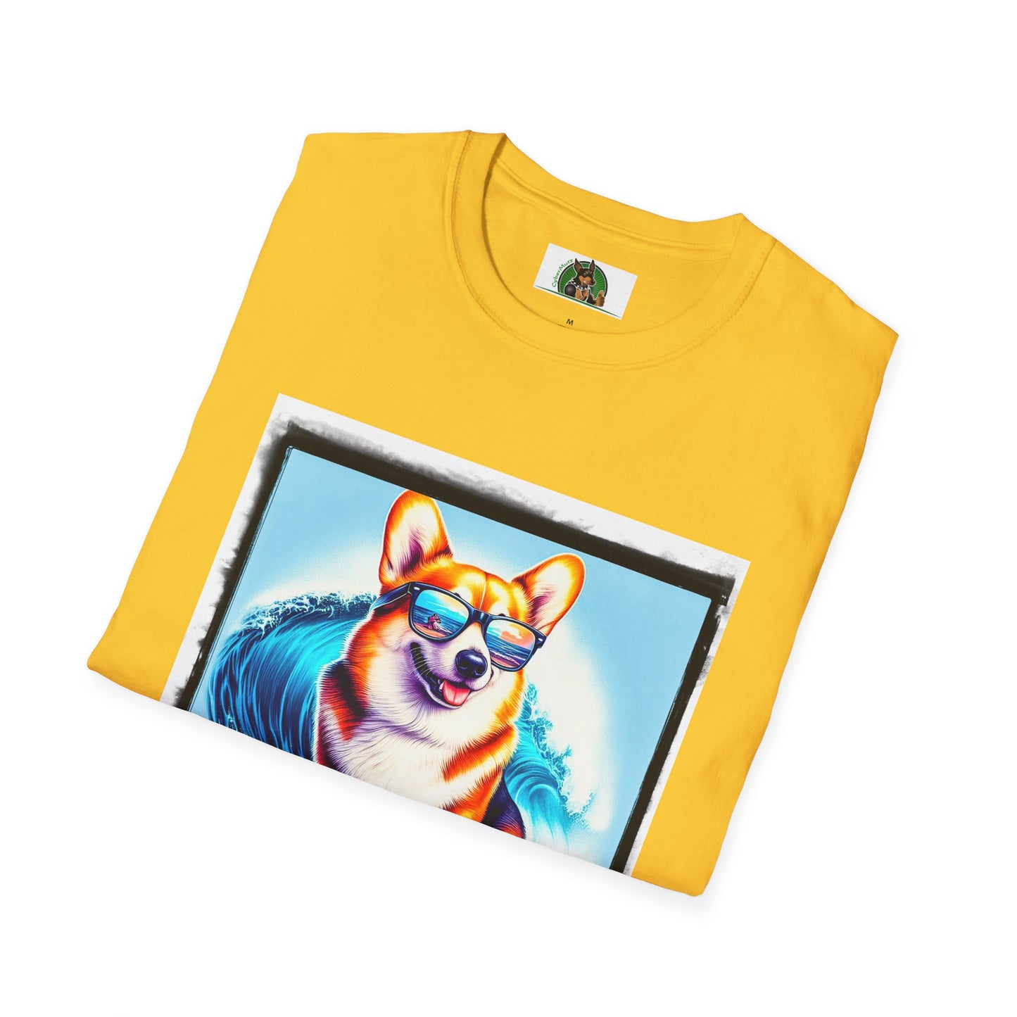Pembroke Welsh Corgi surfing waves shirt