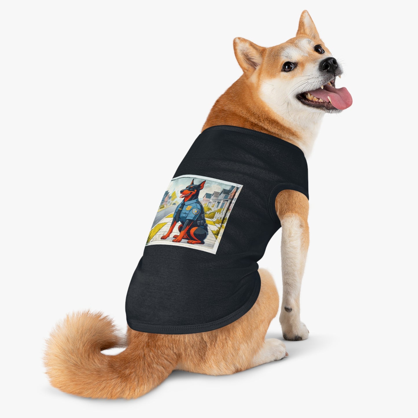 Pet Tank Top Doberman cop hero t shirt