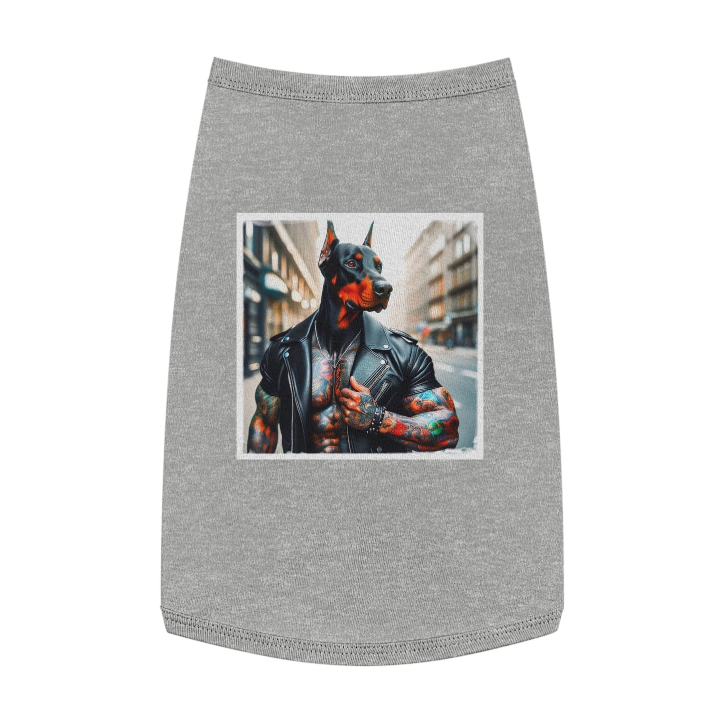 Pet Tank Top Doberman Pets Printify L Heather