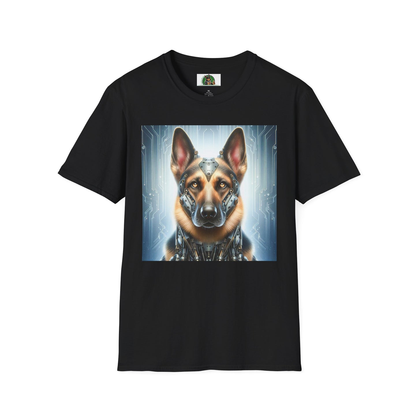 German Shepherd metal man T-Shirt Printify Black S