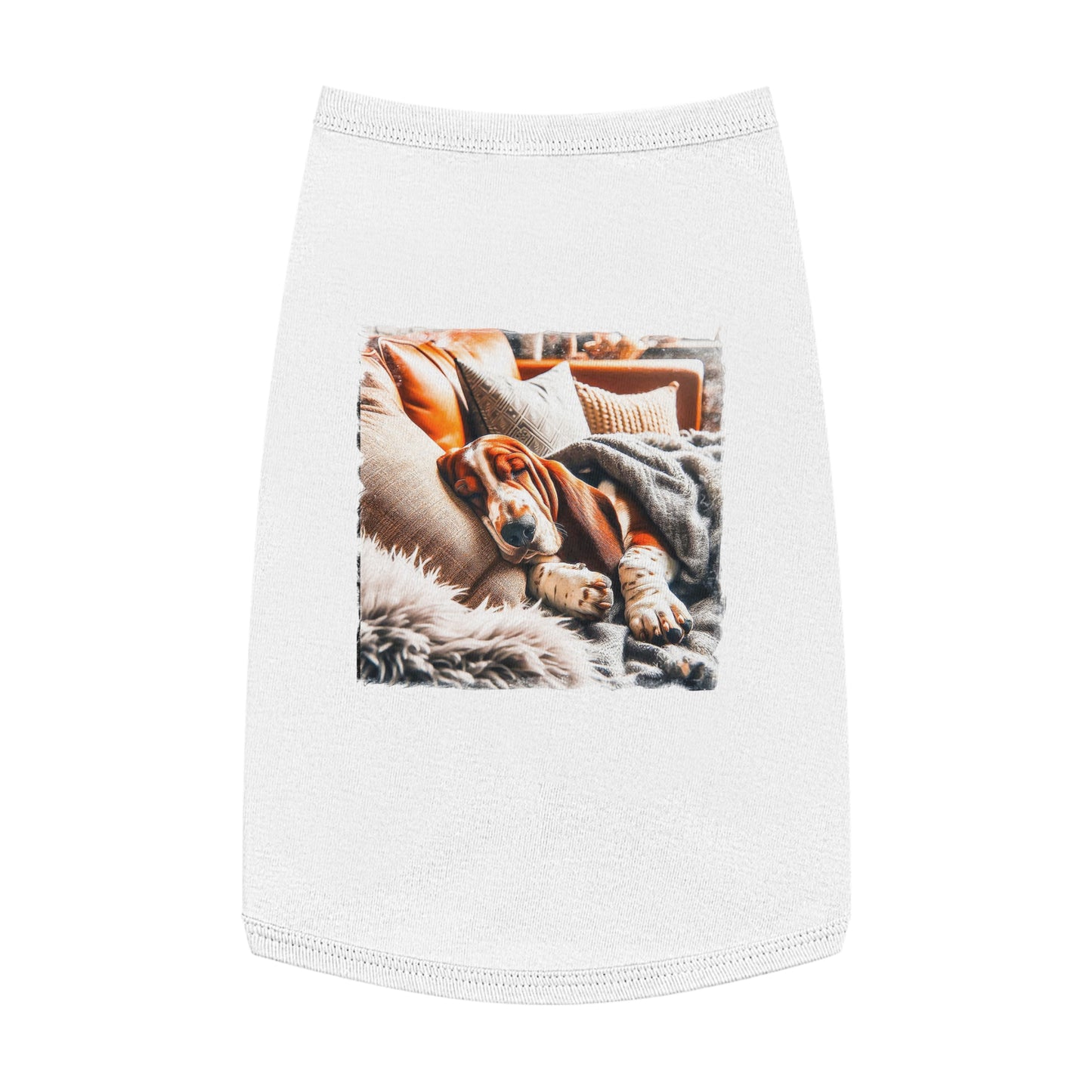 Pet Tank Top Basset Hound Pets Printify L White